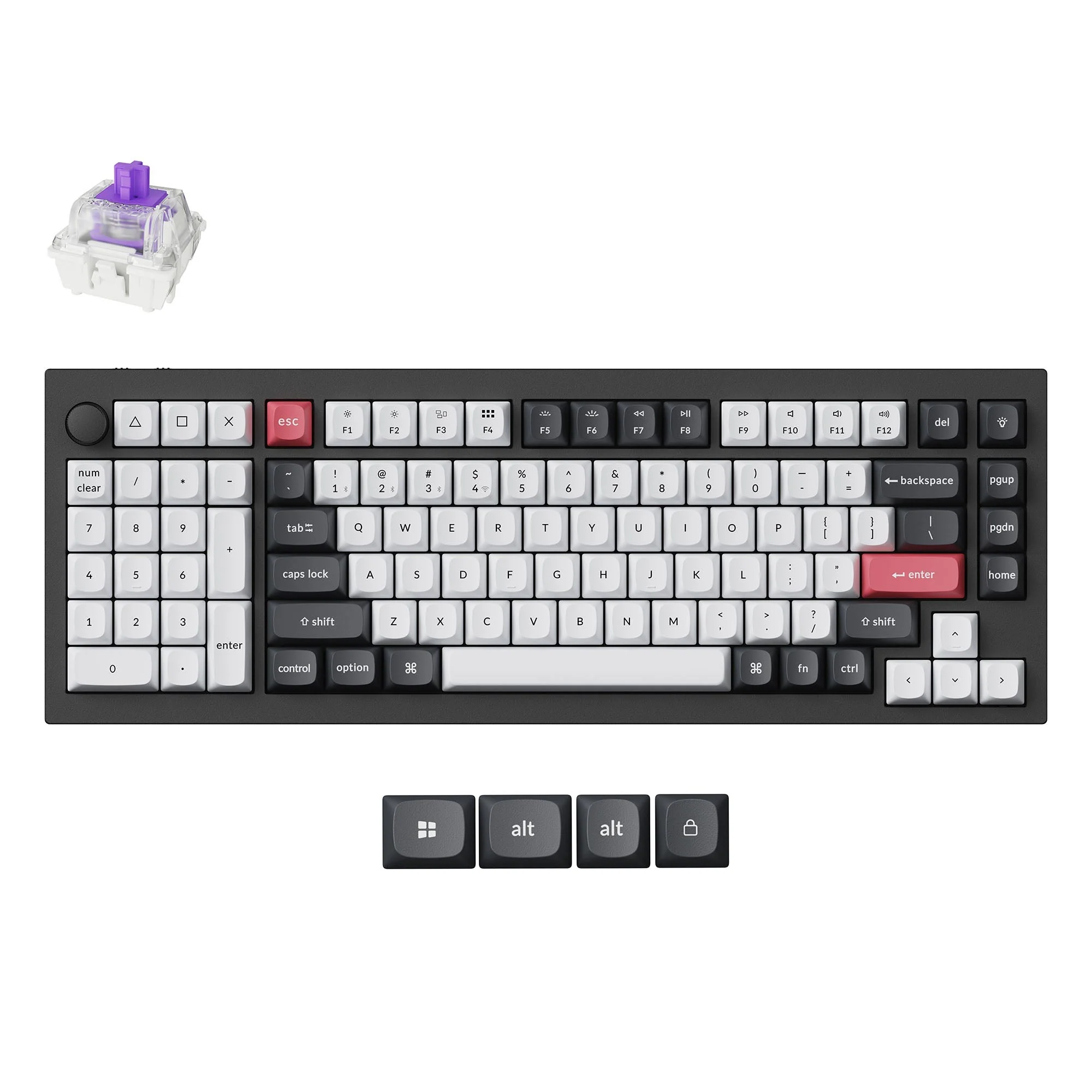 Keychron Q12 HE TMR Southpaw Hotswap Wireless RGB Keyboard - Image 6