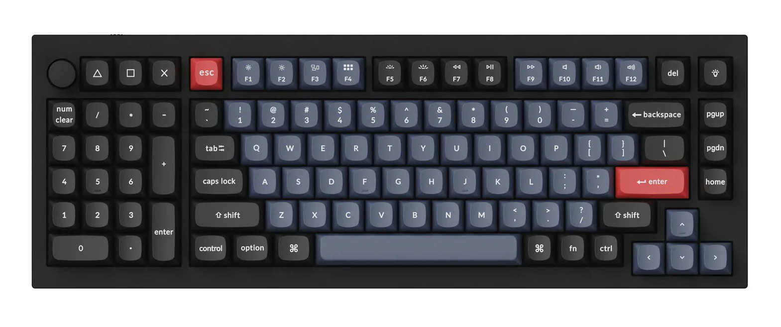 Keychron Q12 w/ Knob Aluminum Southpaw Hotswap RGB Win + Mac Mechanical Keyboard - Image 3