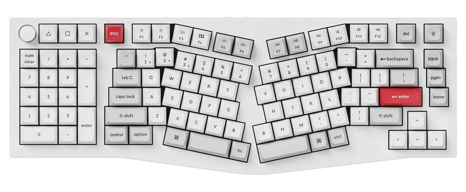 Keychron Q14 Pro w/ Knob Aluminum Southpaw Alice Hotswap Bluetooth 5.1 RGB Win + Mac Mechanical Keyboard - Image 4