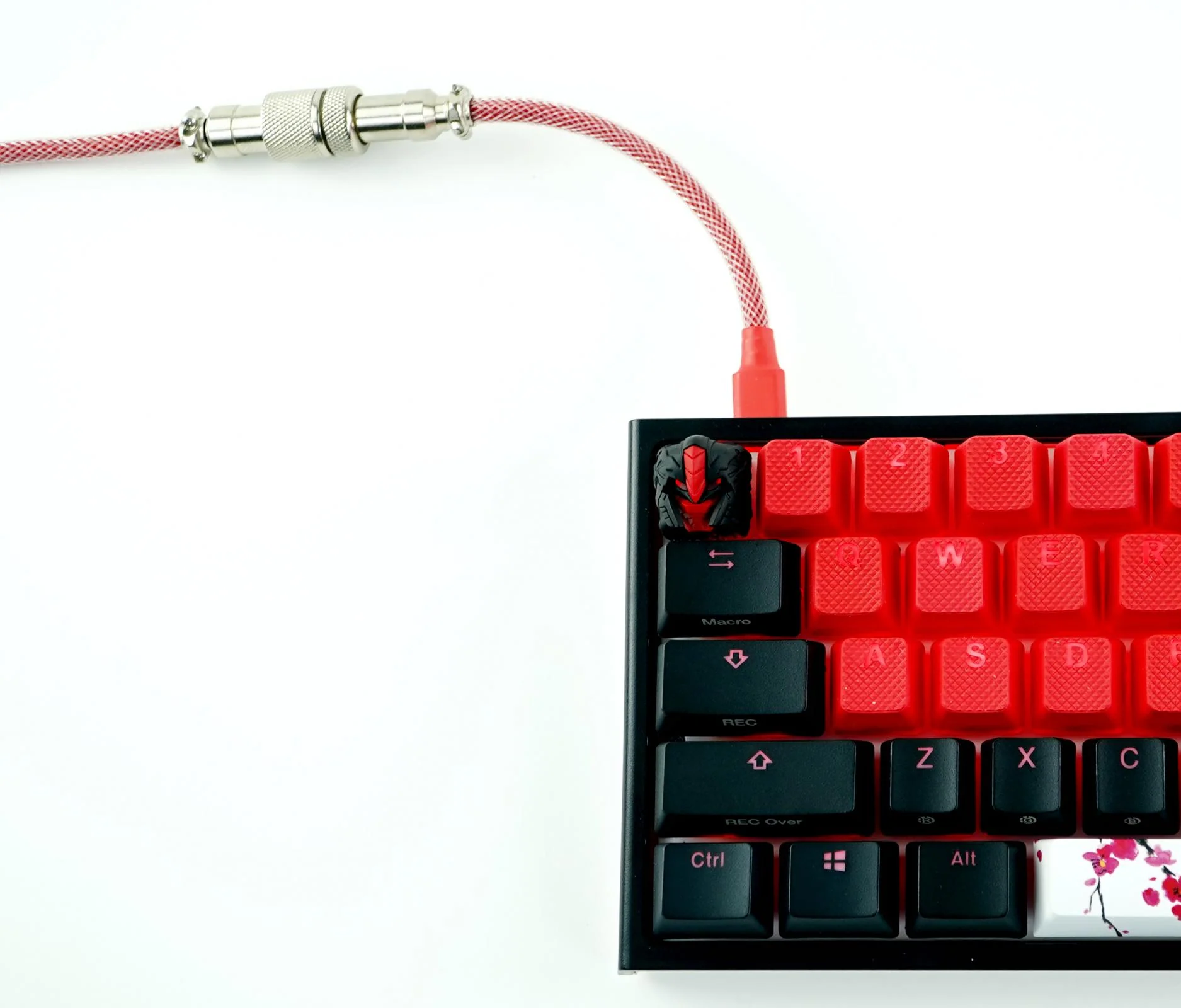 Kraken Red Sleeved Aviator Universal USB Keyboard Cable - Image 3