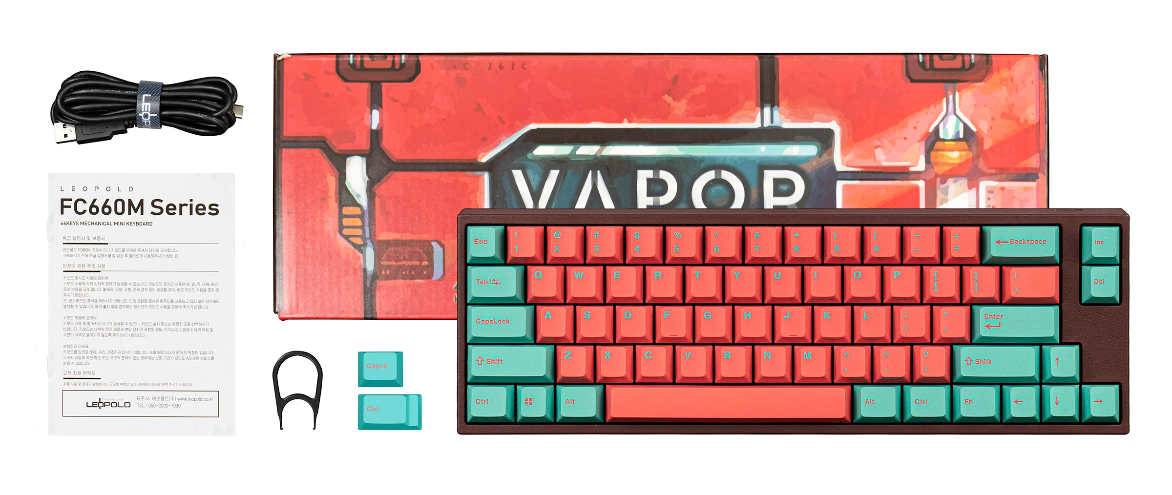 Leopold x MK FC660M Vapor 65% Double Shot PBT Mechanical Keyboard - Image 5