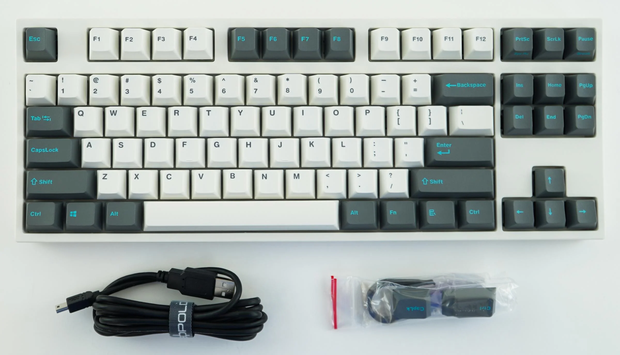 Leopold FC750R White/Grey PD TKL Double Shot PBT Mechanical Keyboard - Image 7