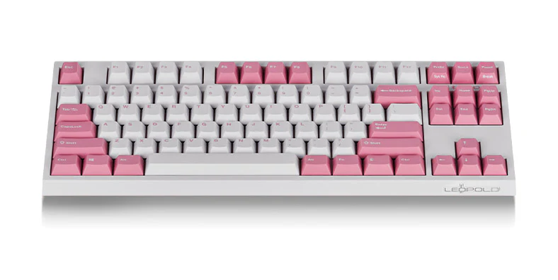 Leopold FC750RBT White/Pink TKL Bluetooth PD Double Shot PBT Mechanical Keyboard - Image 2