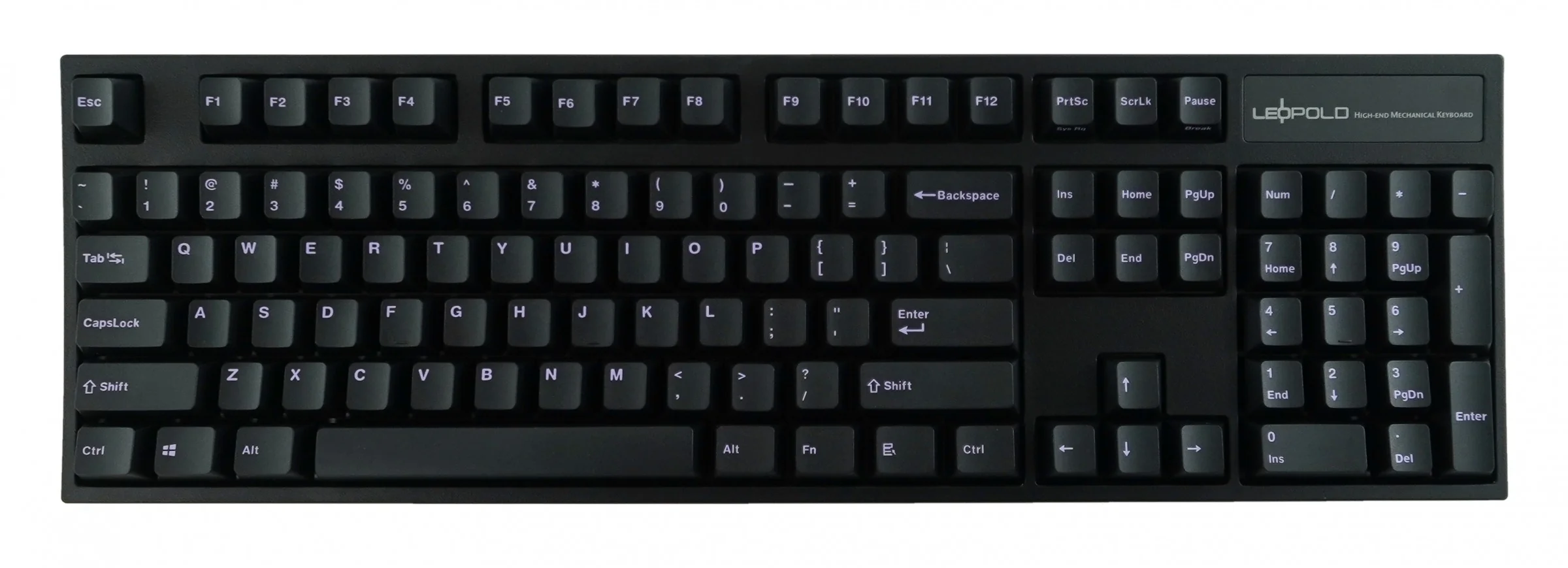 Leopold FC900R OE Black Purple Double Shot PBT Mechanical Keyboard