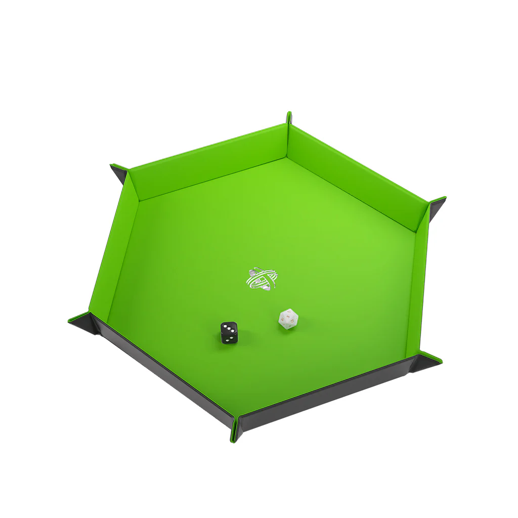 Magnetic Dice Tray Hexagonal Black/Green - Image 4