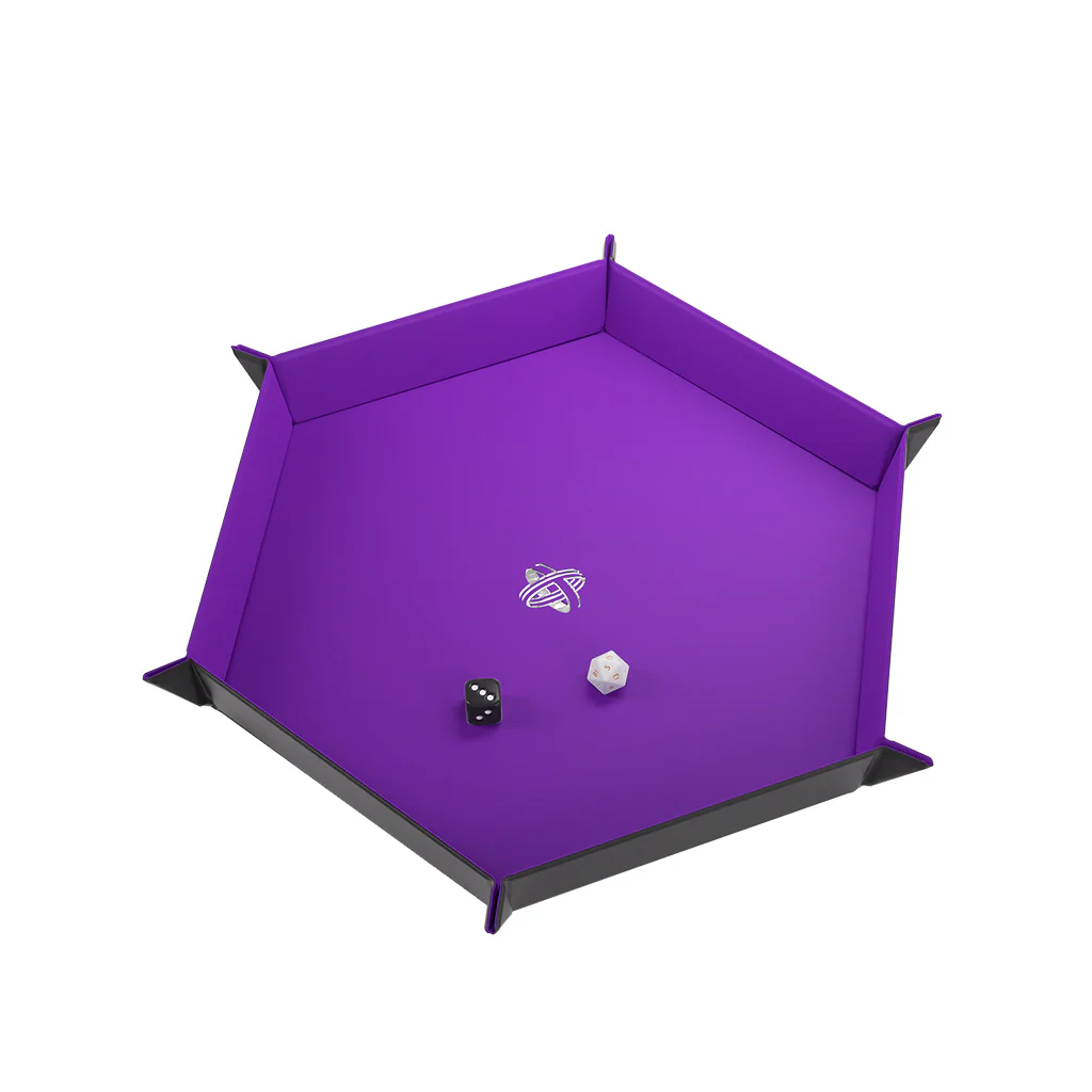 Magnetic Dice Tray Hexagonal Black/Purple - Image 4