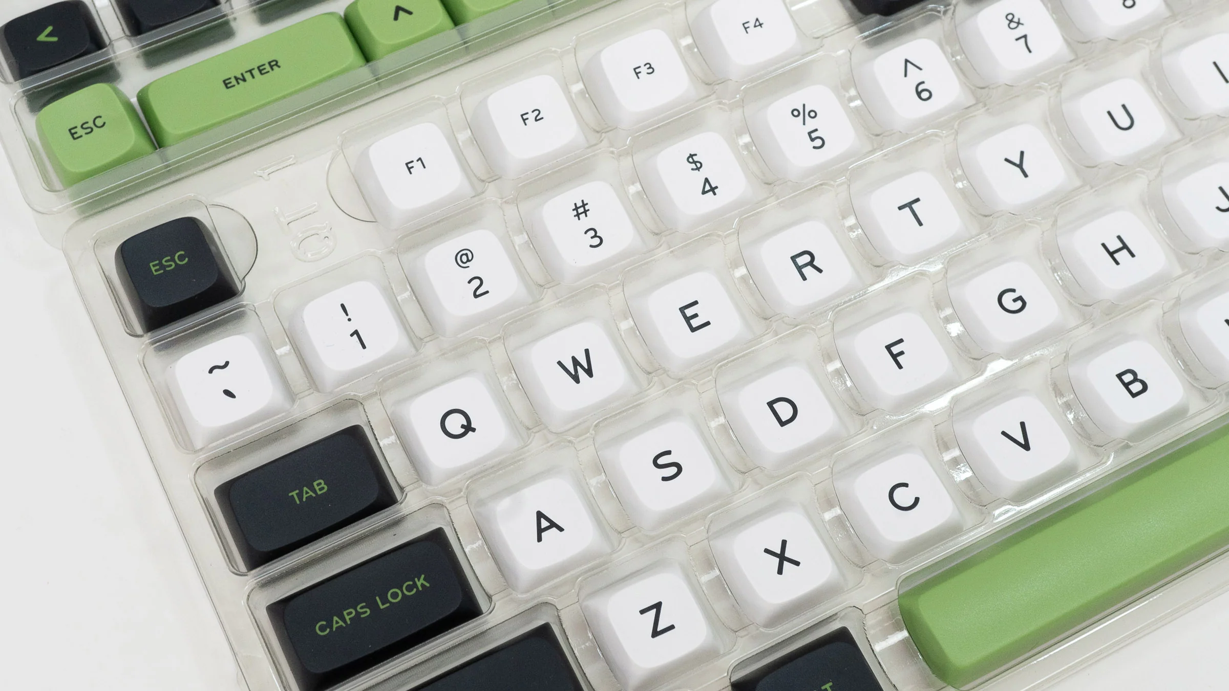 Meko White / Black / Green 132 Key MDA Profile Double Shot PBT Keycap Set - Image 2
