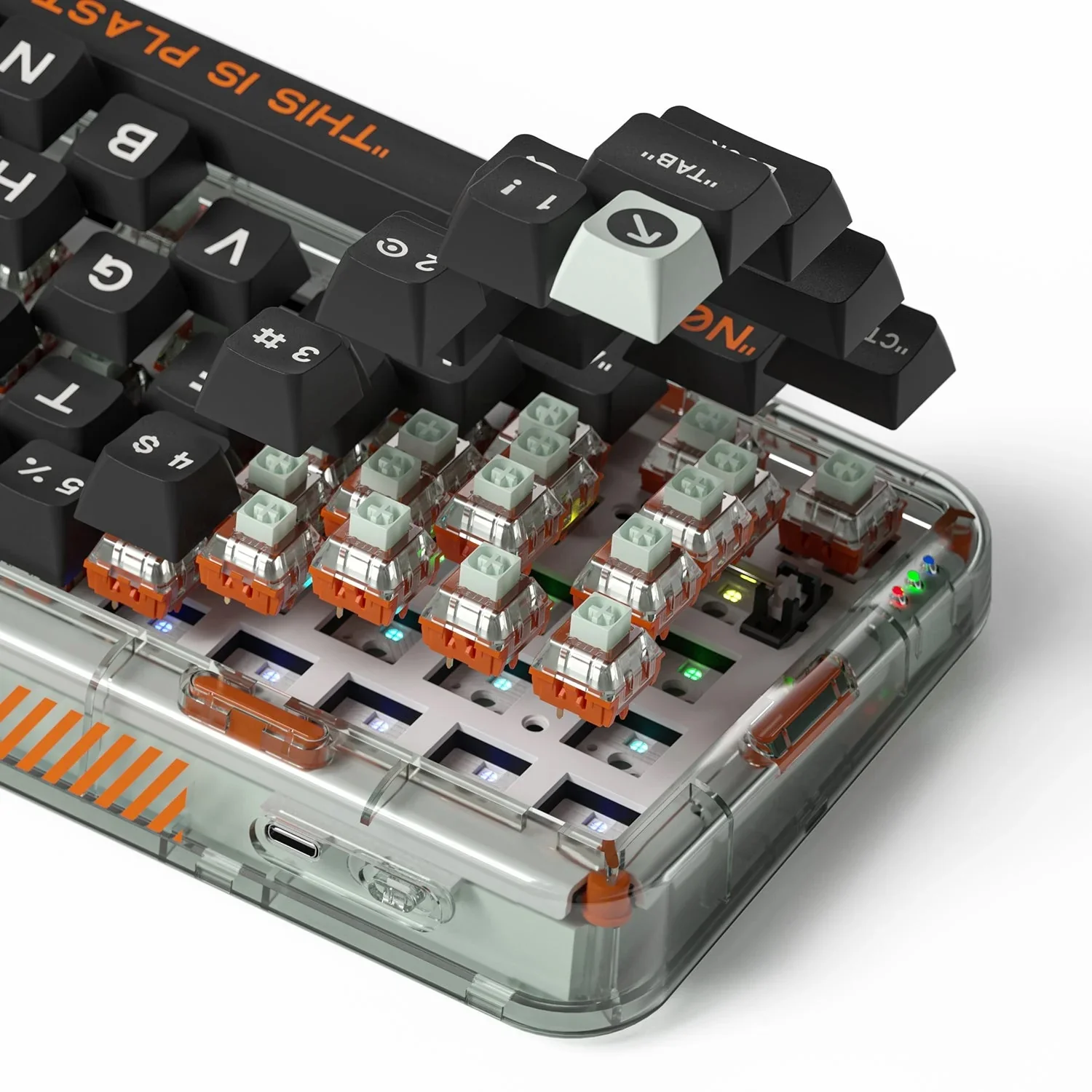 MelGeek Mojo68 Plastic Advance 65% Hotswap Bluetooth 5.1 and 2.4 GHz. RGB Mechanical Keyboard - Image 4