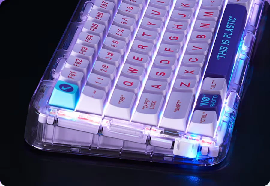 MelGeek Mojo84 Vaporwave 75% Hotswap Wireless RGB Mechanical Keyboard - Image 12