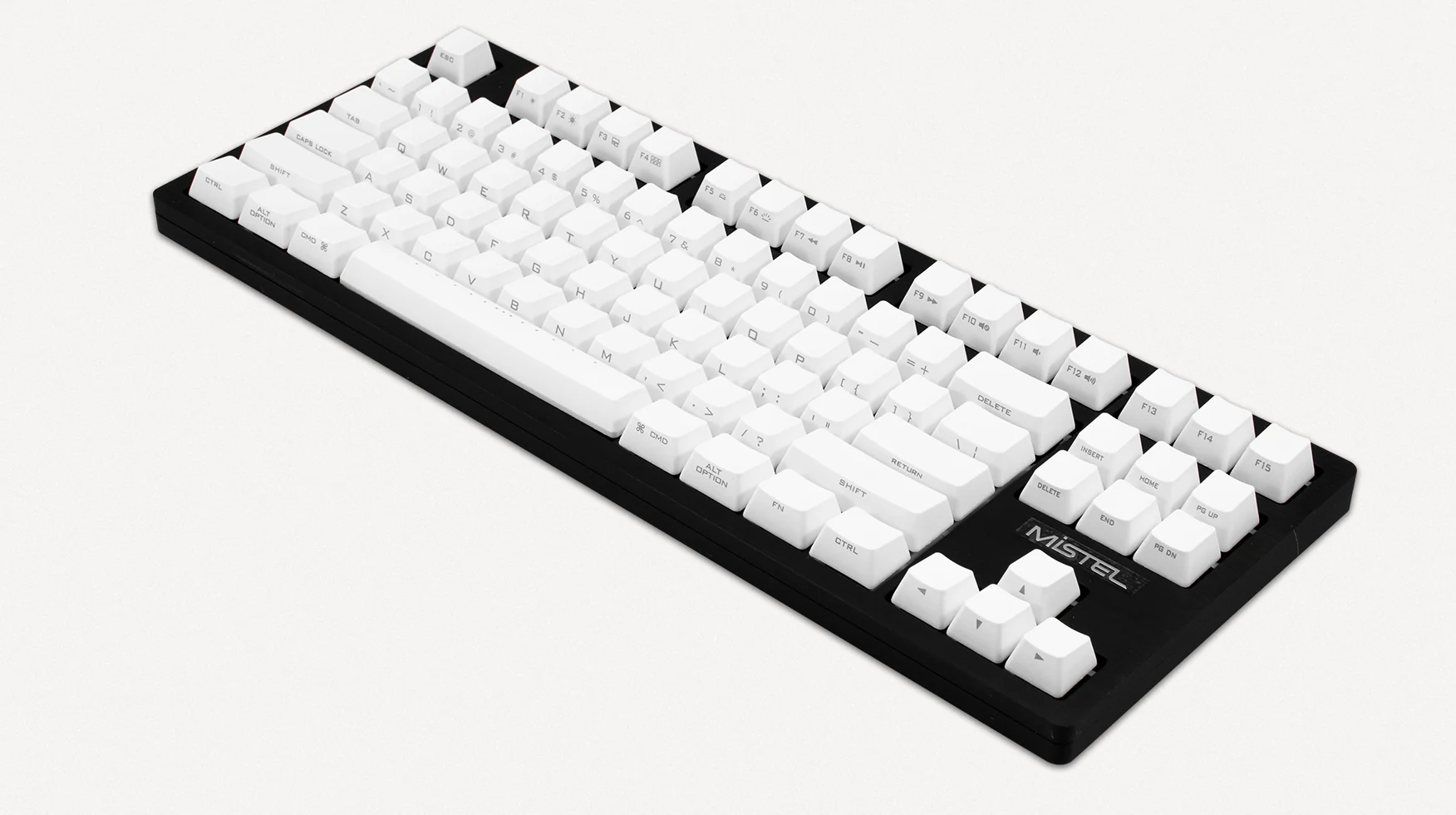 Mistel Sleeker Black Aluminum TKL White LED Dye Sub PBT Mechanical Keyboard - Image 2