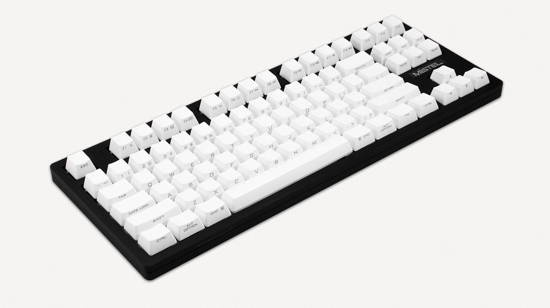 Mistel Sleeker Black Aluminum TKL White LED Dye Sub PBT Mechanical Keyboard - Image 3