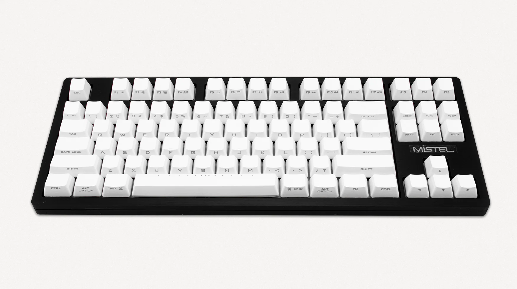 Mistel Sleeker Black Aluminum TKL White LED Dye Sub PBT Mechanical Keyboard - Image 4