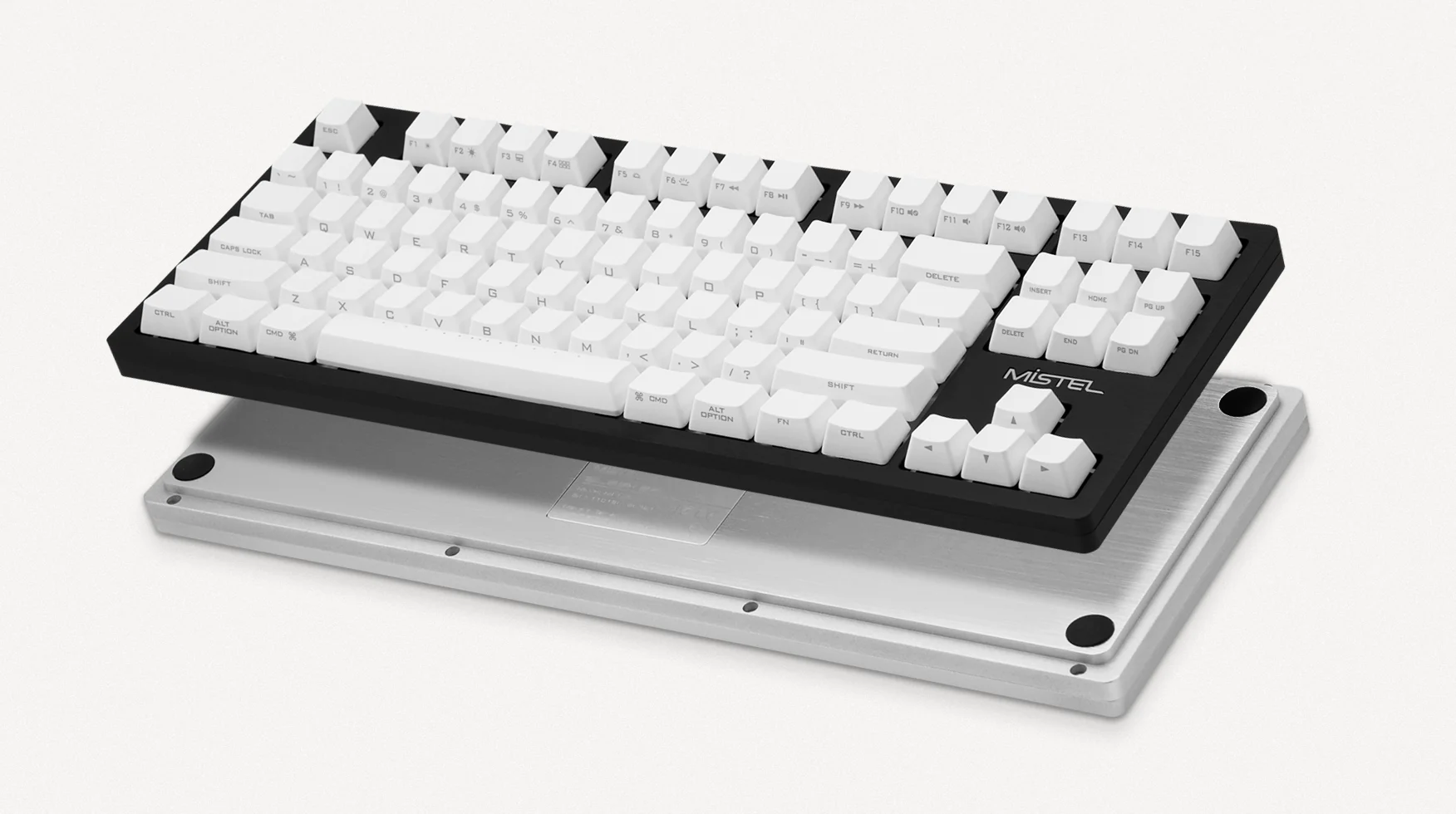 Mistel Sleeker Black Aluminum TKL White LED Dye Sub PBT Mechanical Keyboard - Image 5