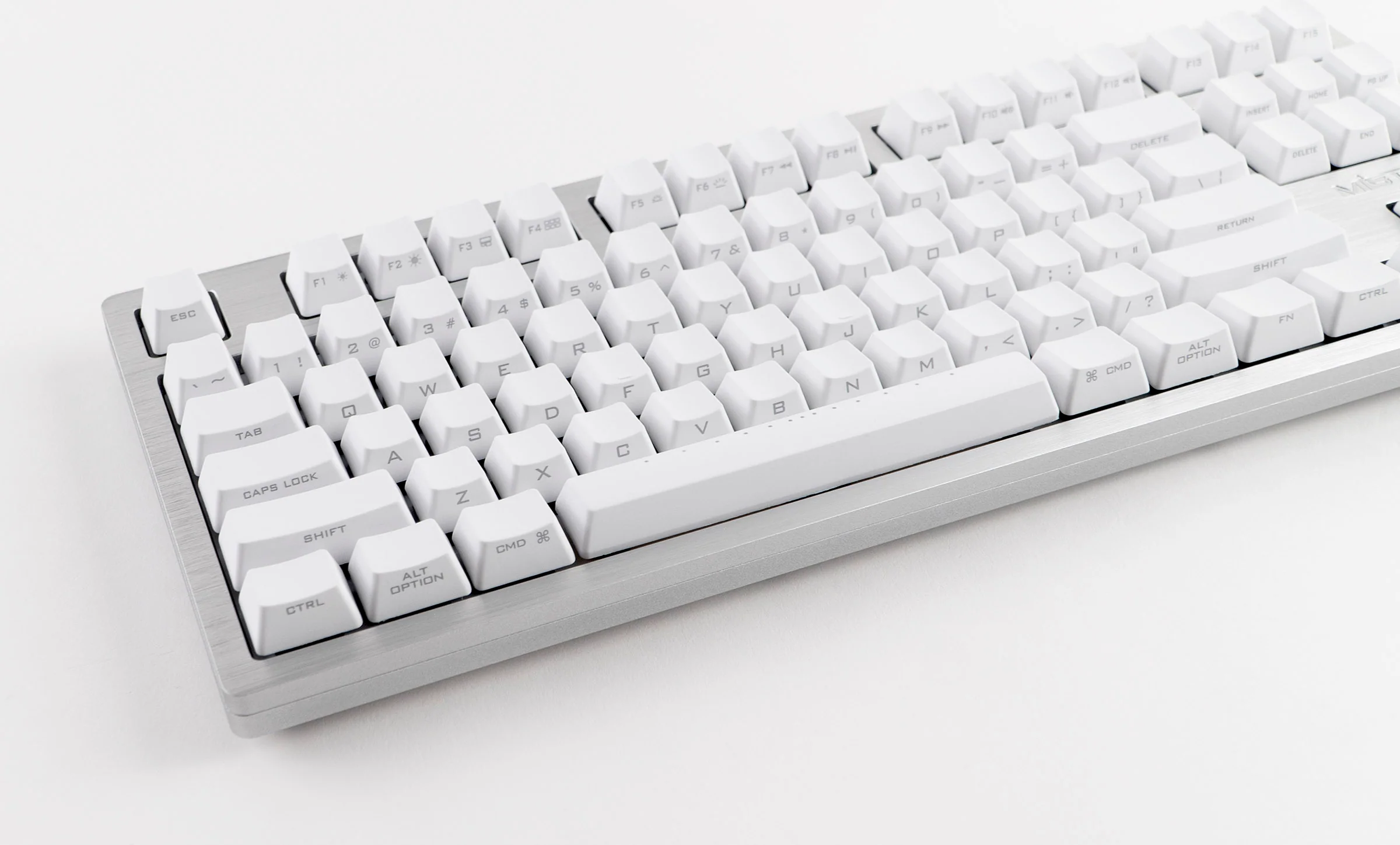 Mistel Sleeker Silver White LED TKL Dye Sub PBT Aluminum Mechanical Keyboard - Image 5