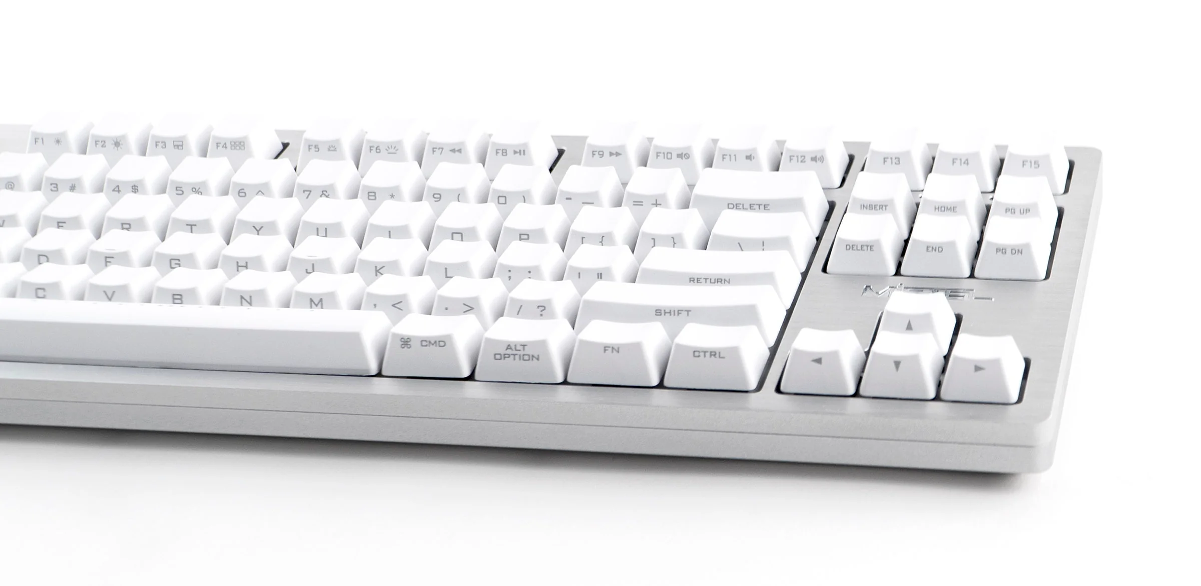 Mistel Sleeker Silver White LED TKL Dye Sub PBT Aluminum Mechanical Keyboard - Image 7
