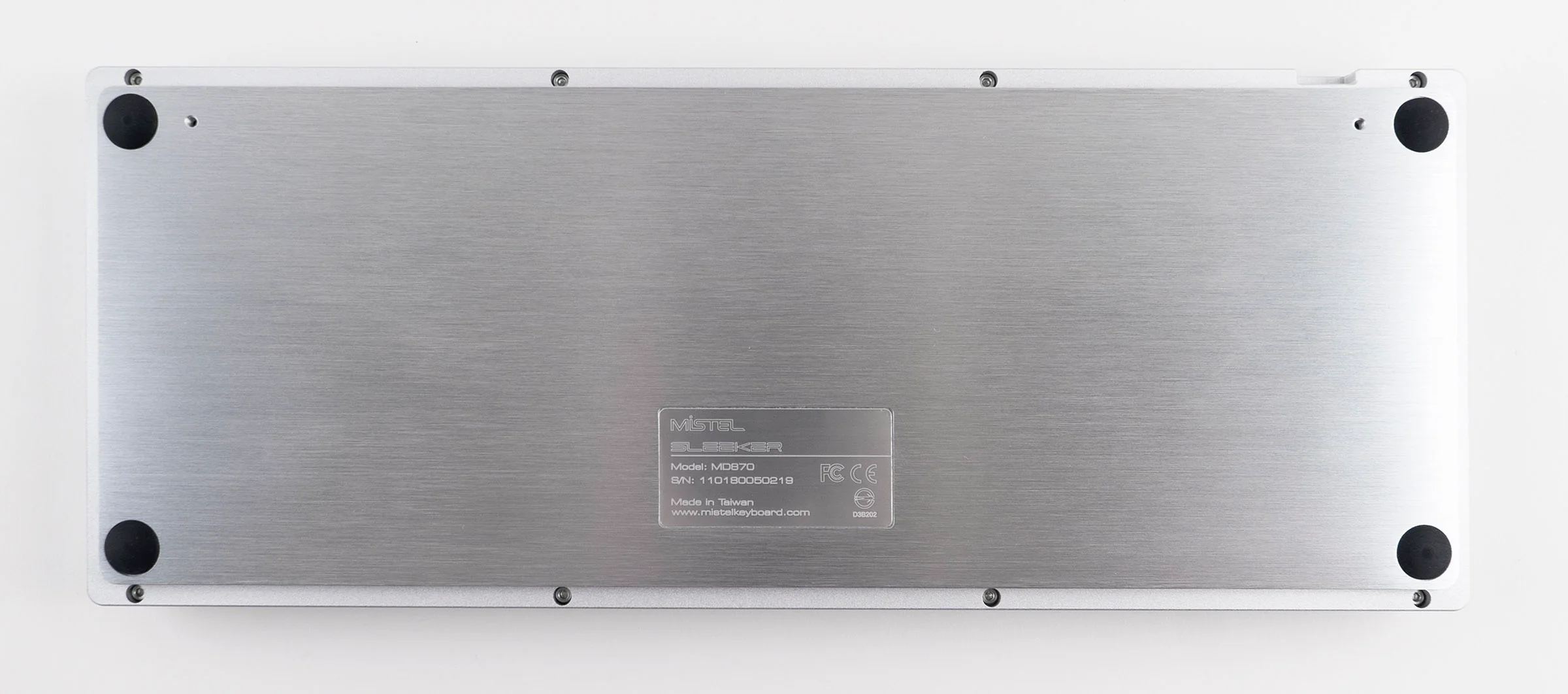 Mistel Sleeker Silver White LED TKL Dye Sub PBT Aluminum Mechanical Keyboard - Image 9