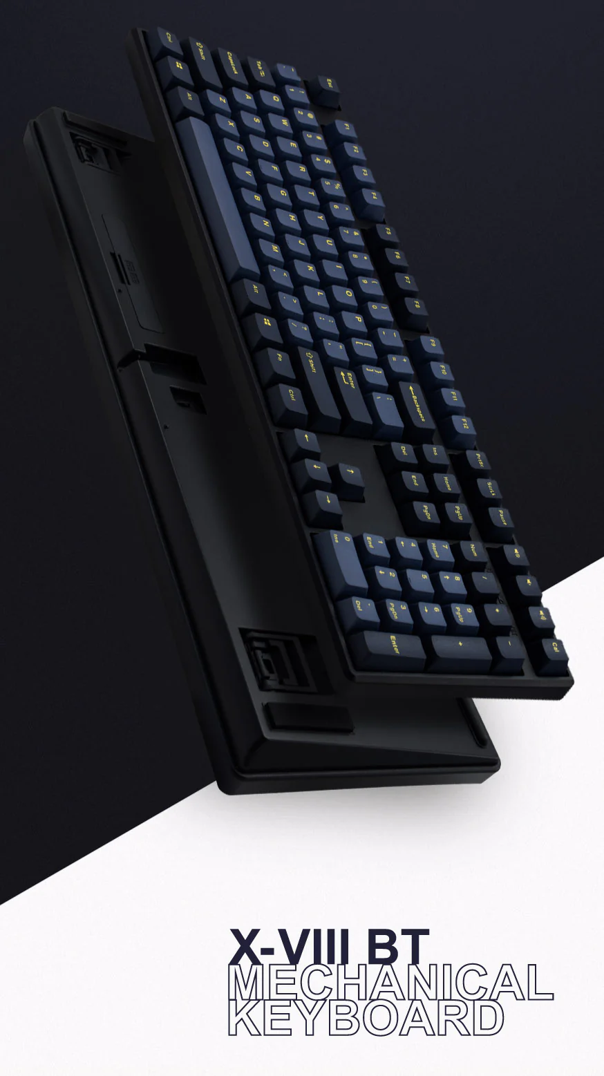 Mistel X8BT V2 Glaze Blue Hotswap Bluetooth Double Shot PBT Mechanical Keyboard - Image 5