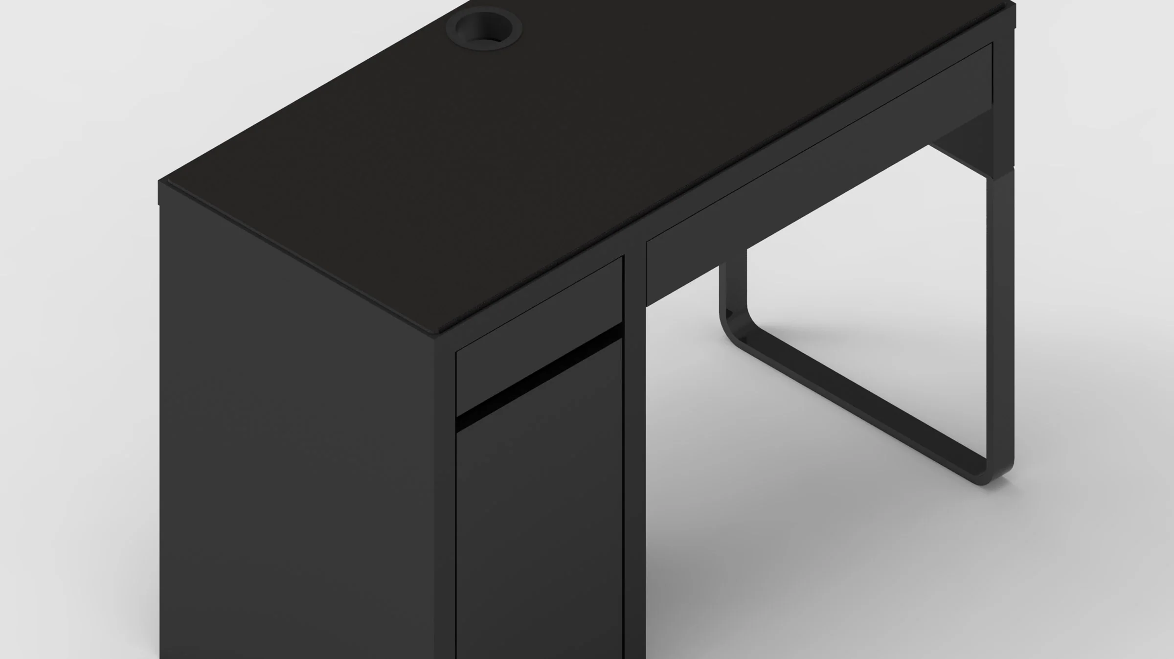 Black IKEA MICKE Desk Mat (41" / 105 cm) Full-desk Mouse Pad - Image 5