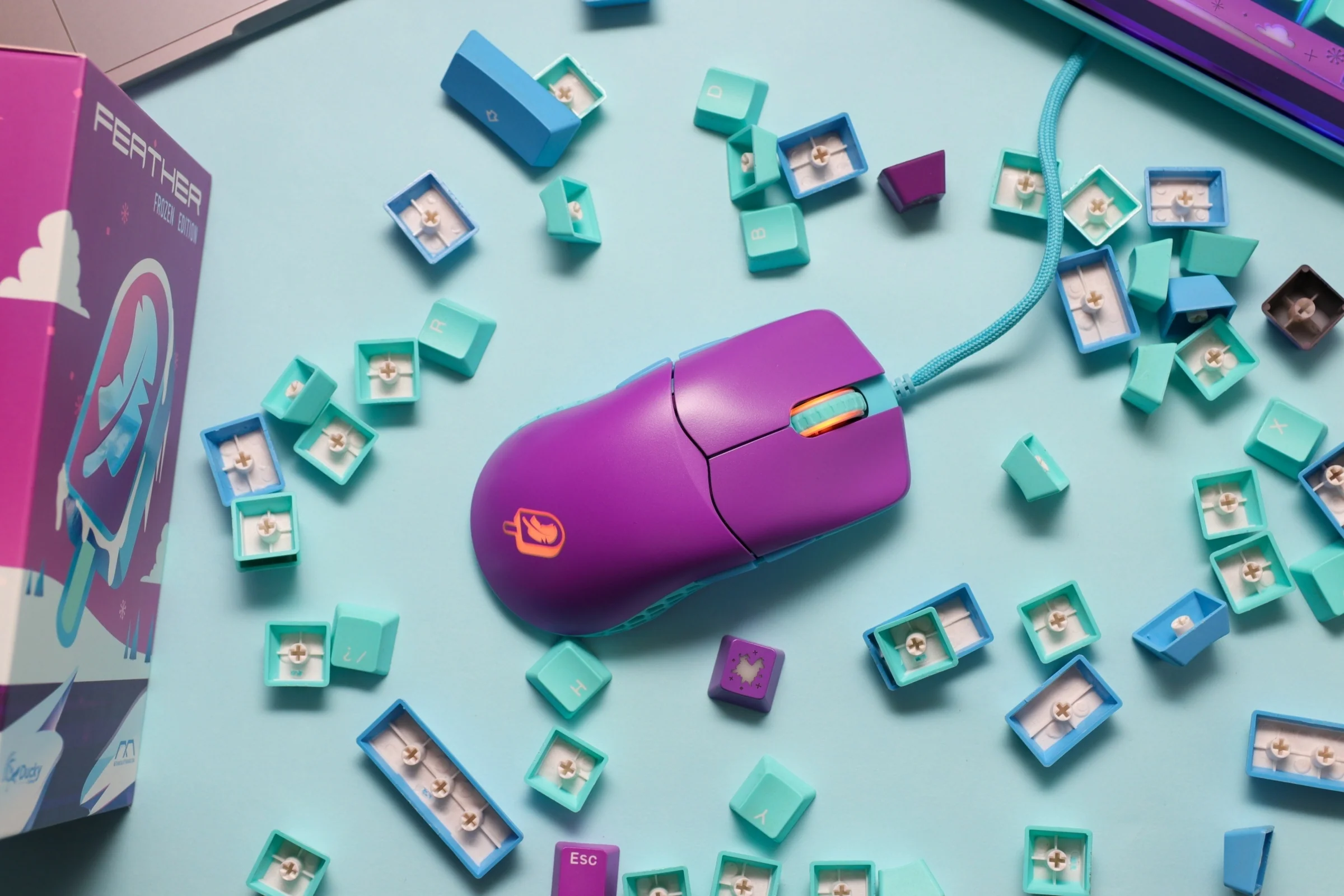 Ducky x MK Frozen Feather Lightweight RGB Gaming Mouse - Image 15