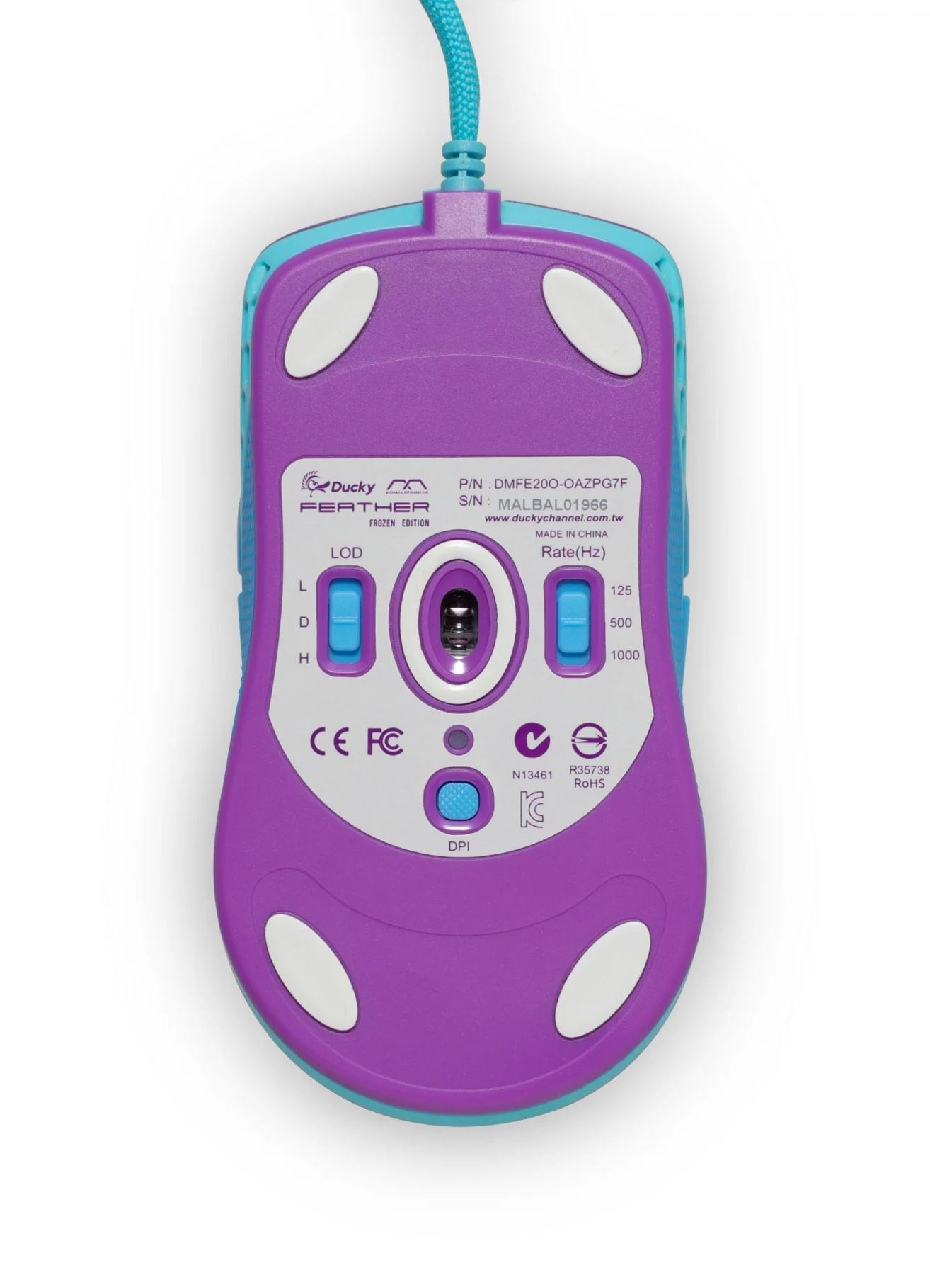 Ducky x MK Frozen Feather Lightweight RGB Gaming Mouse - Image 8