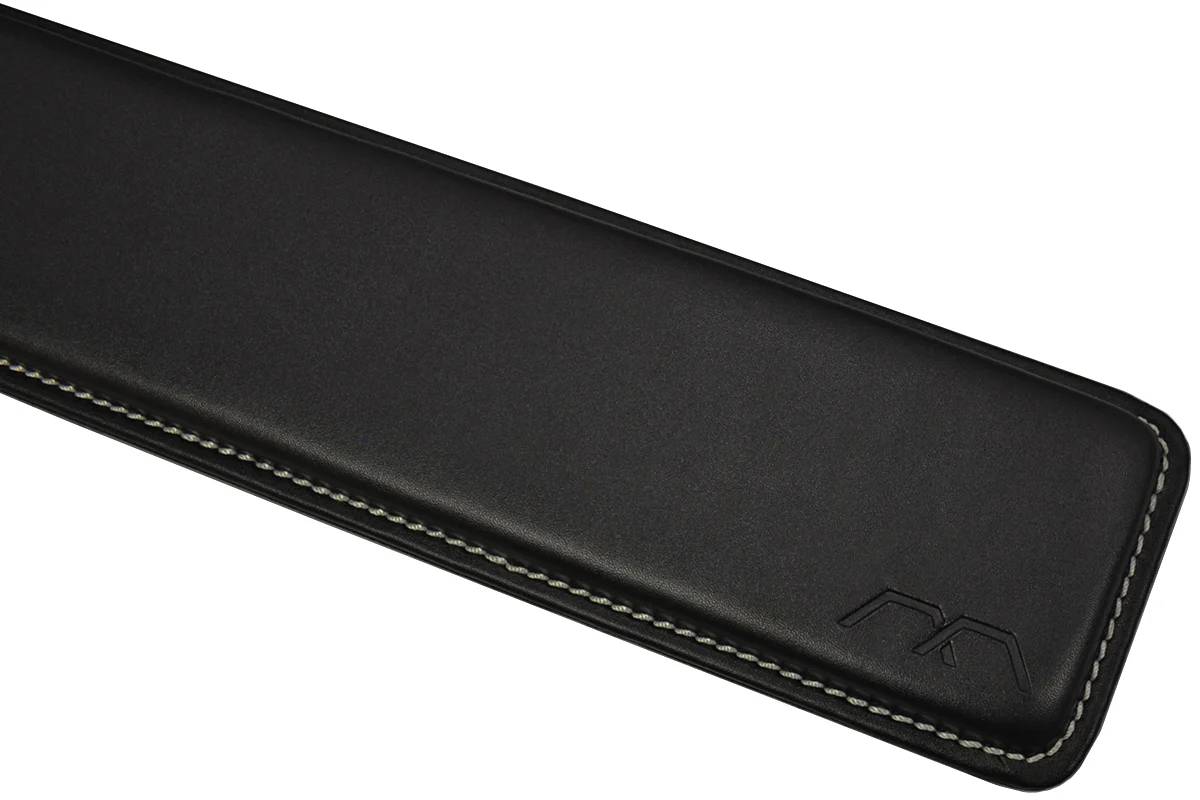 MK Fullsize Leather Wrist Rest with Grey Stitching - Image 3