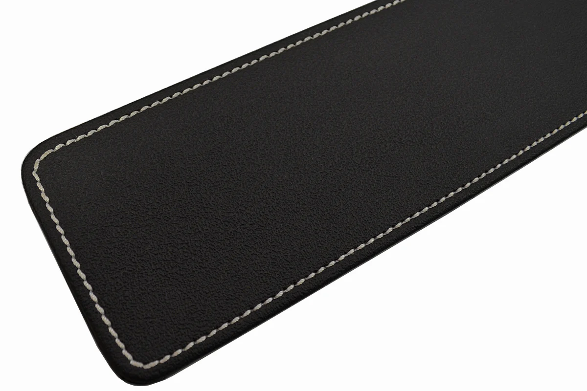 MK Fullsize Leather Wrist Rest with Grey Stitching - Image 4