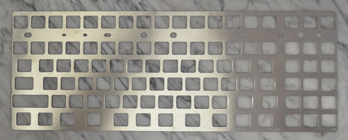 MK Phantom TKL Brushed Stainless Steel 7Bit Plate