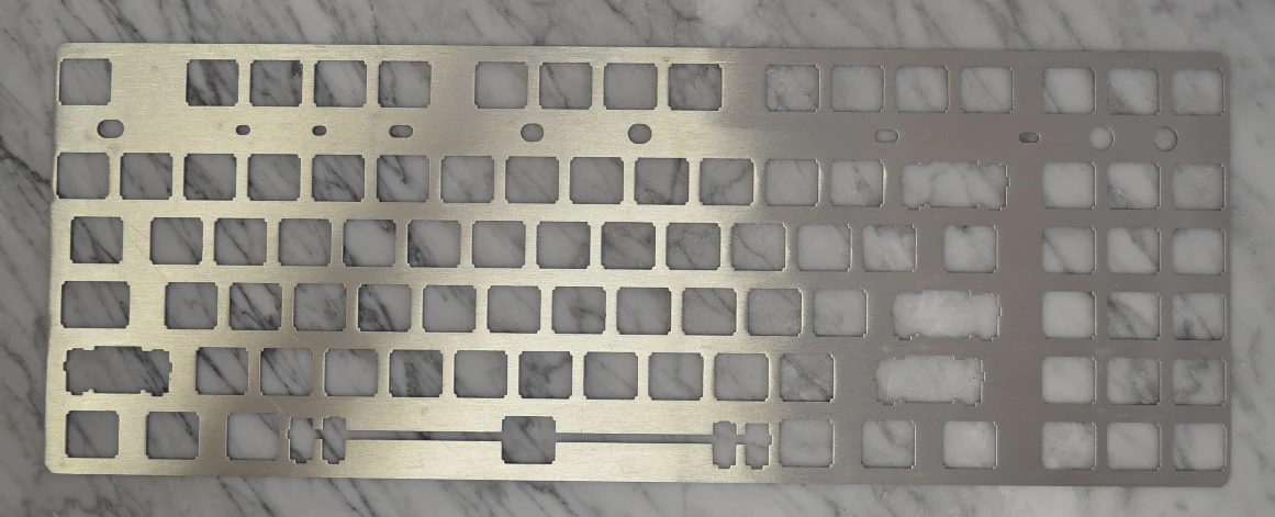 MK Phantom TKL Brushed Stainless Steel ANSI 150 Plate