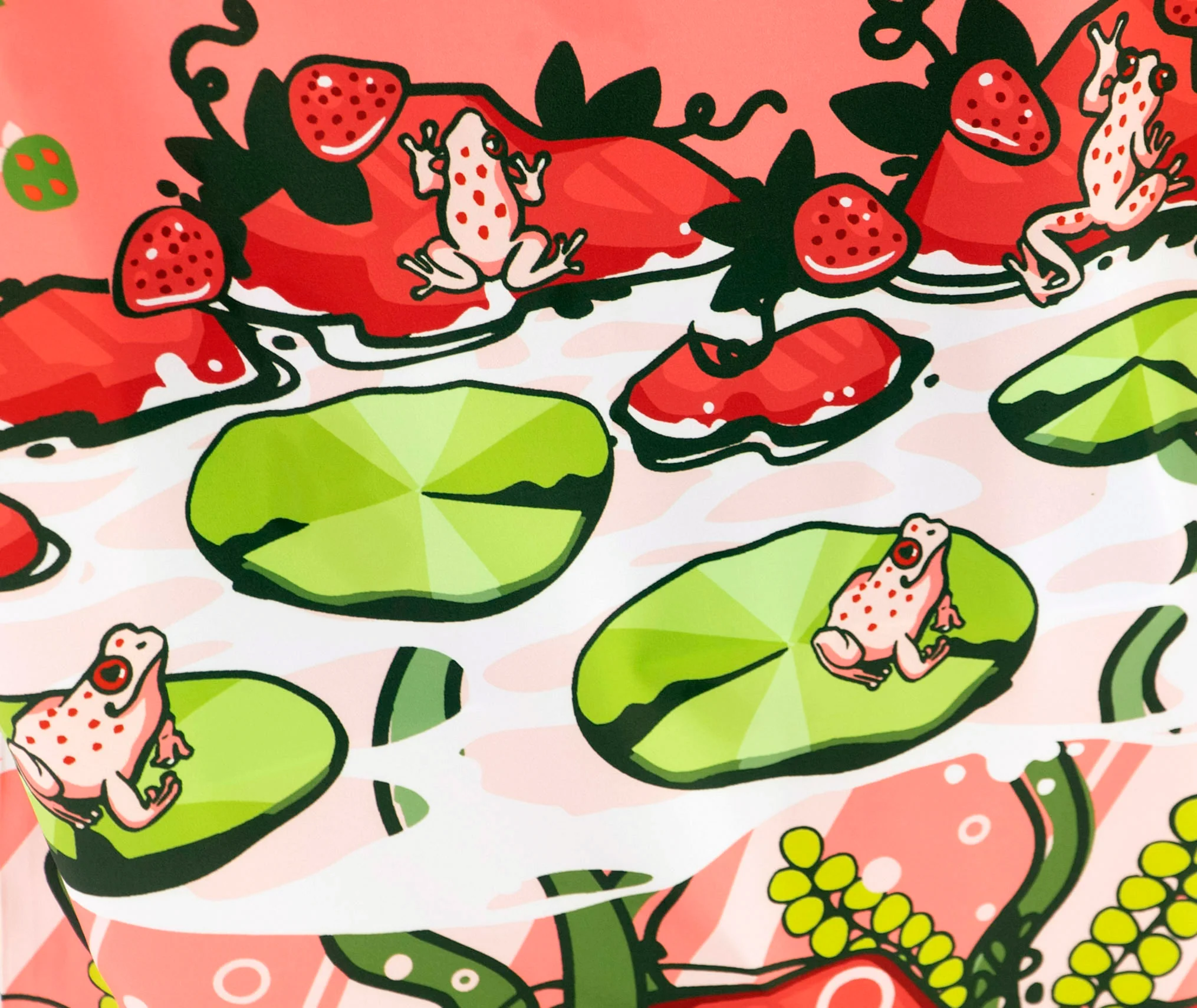 MK Strawberry Frog Hawaiian Button-up Shirt - Image 5