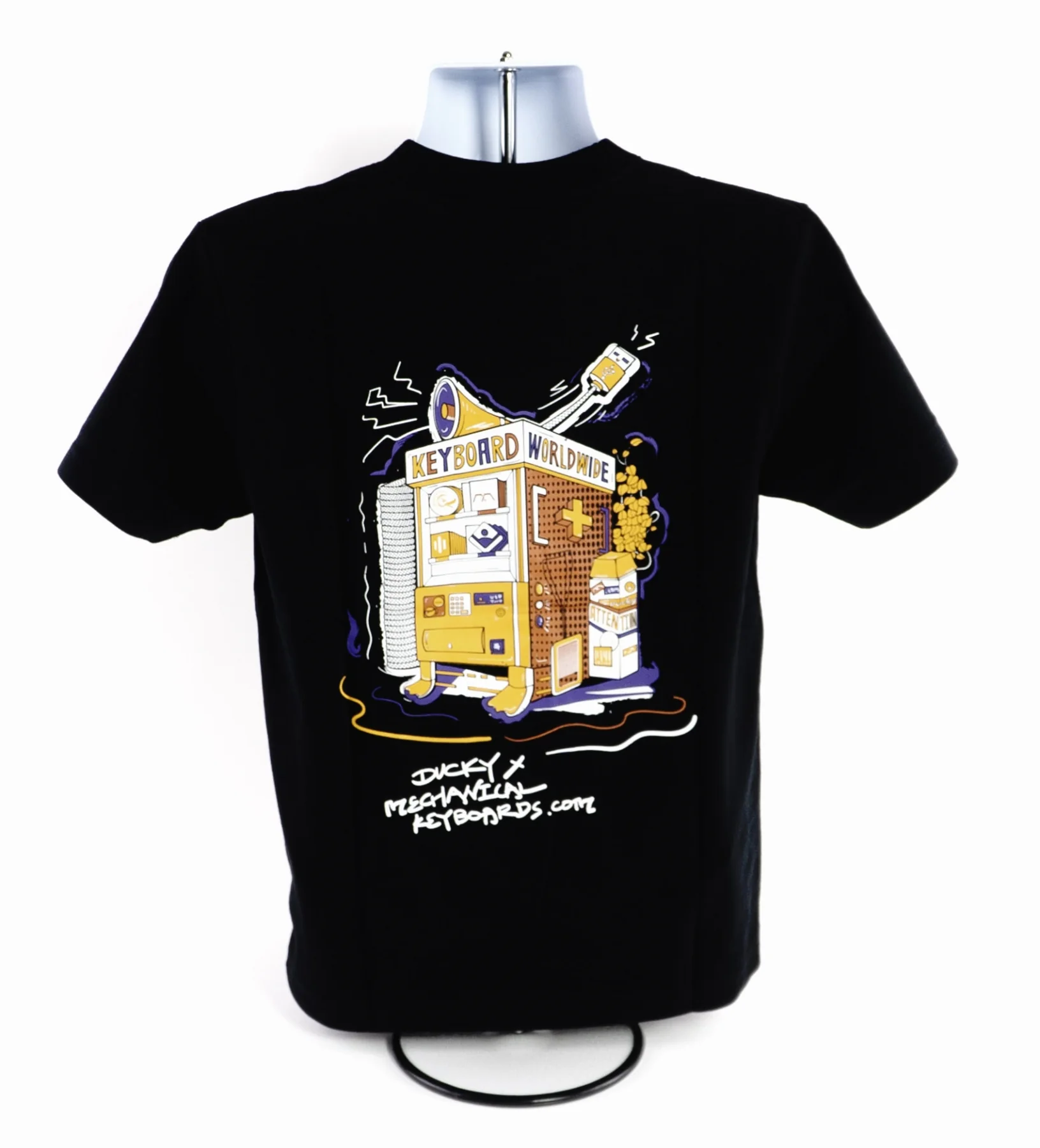 MK x Ducky Worldwide Keyboard Vending Machine T-Shirt - Image 3