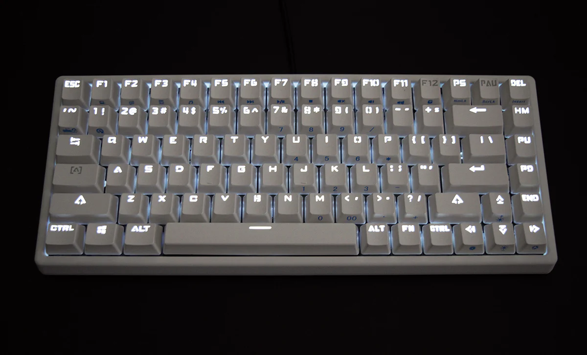 MK MK84 White Case Blue LED 75% Mechanical Keyboard - Image 4
