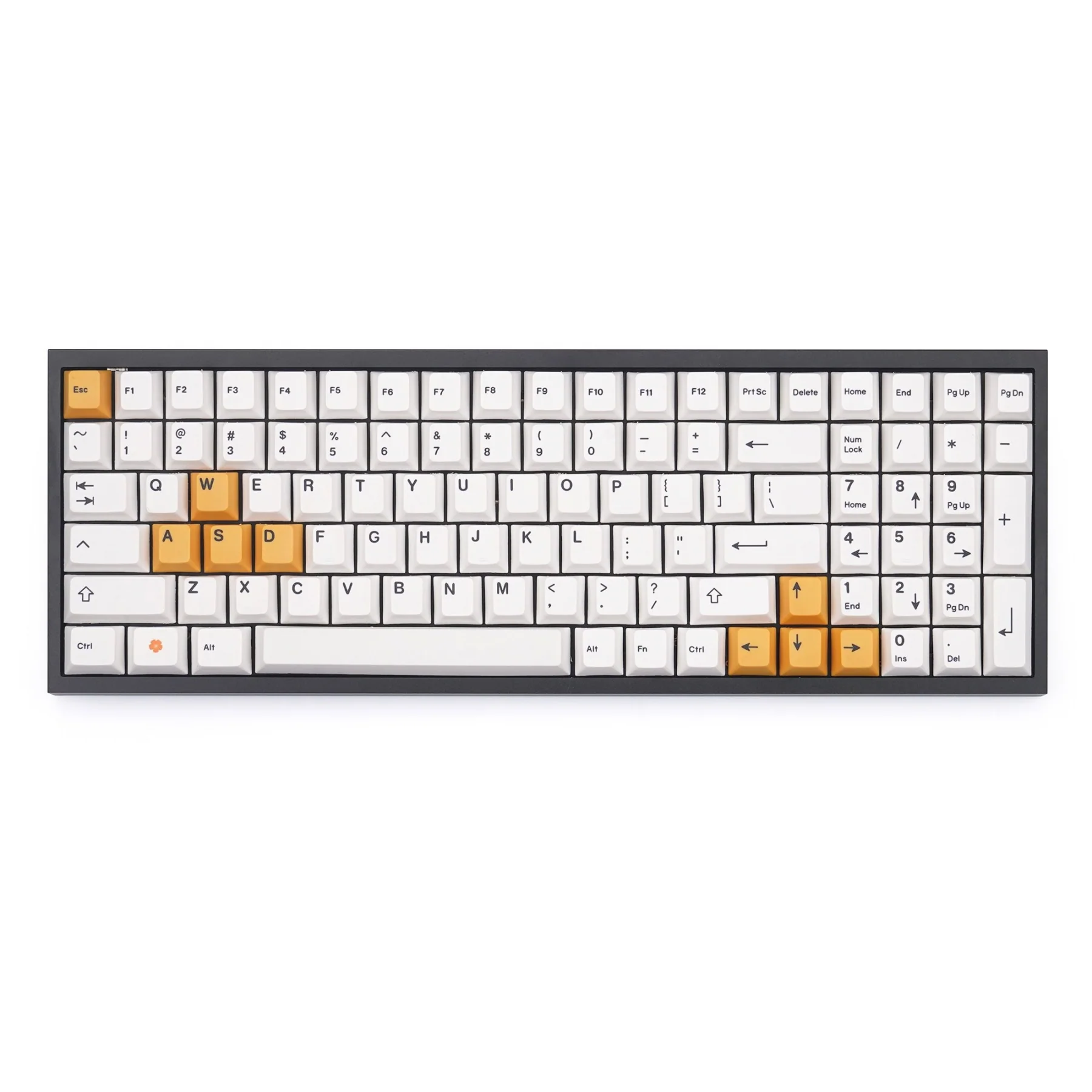 NPKC White Orange 134 Key Cherry Profile Dye Sub PBT Keycap Set - Image 4