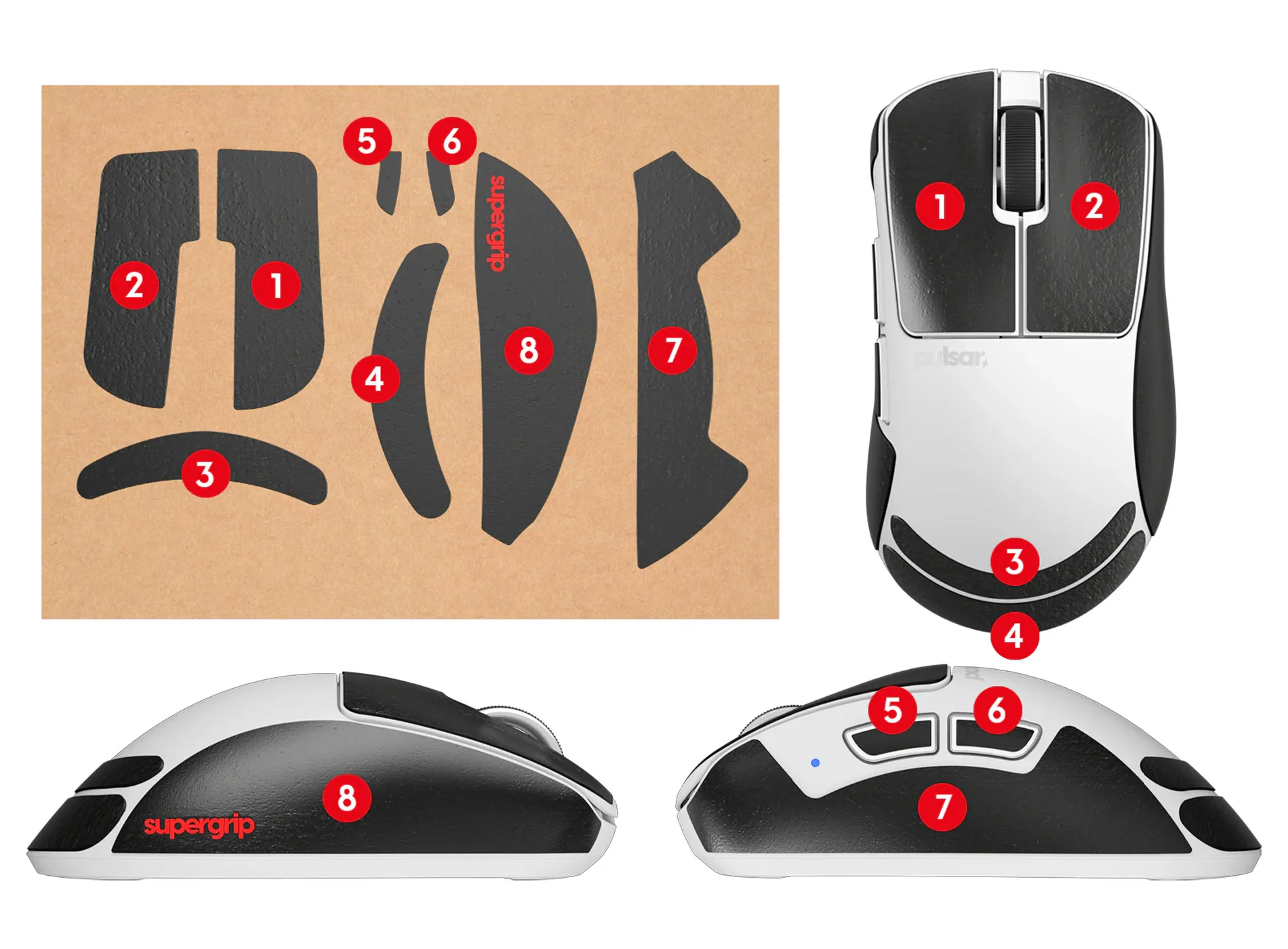 Pulsar Supergrip Xlite V3 Mouse Grip Tape - Image 4