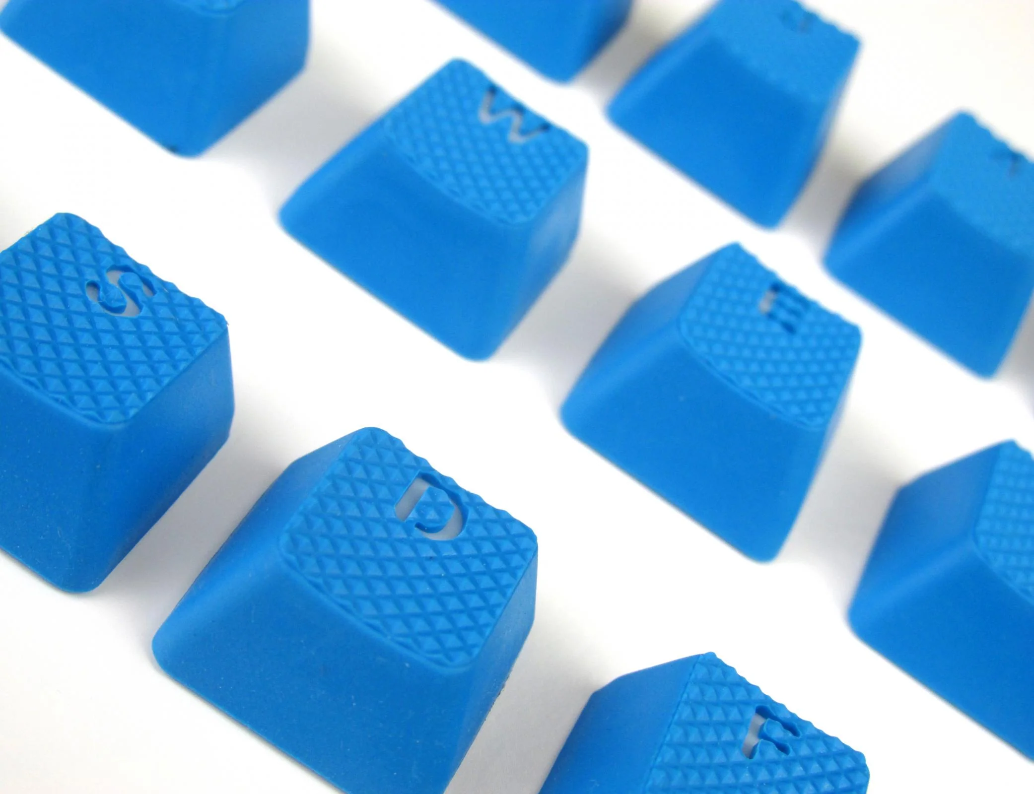 Tai-Hao Sky Blue Backlit 18 Key OEM Profile Double Shot Rubber TPR Keycap Set - Image 3