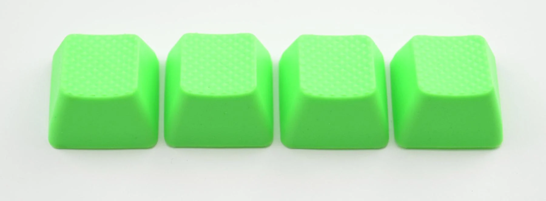 Tai-Hao Neon Green Row 0 Blank 4 Key OEM Profile TPR Rubber Keycap Set - Image 3