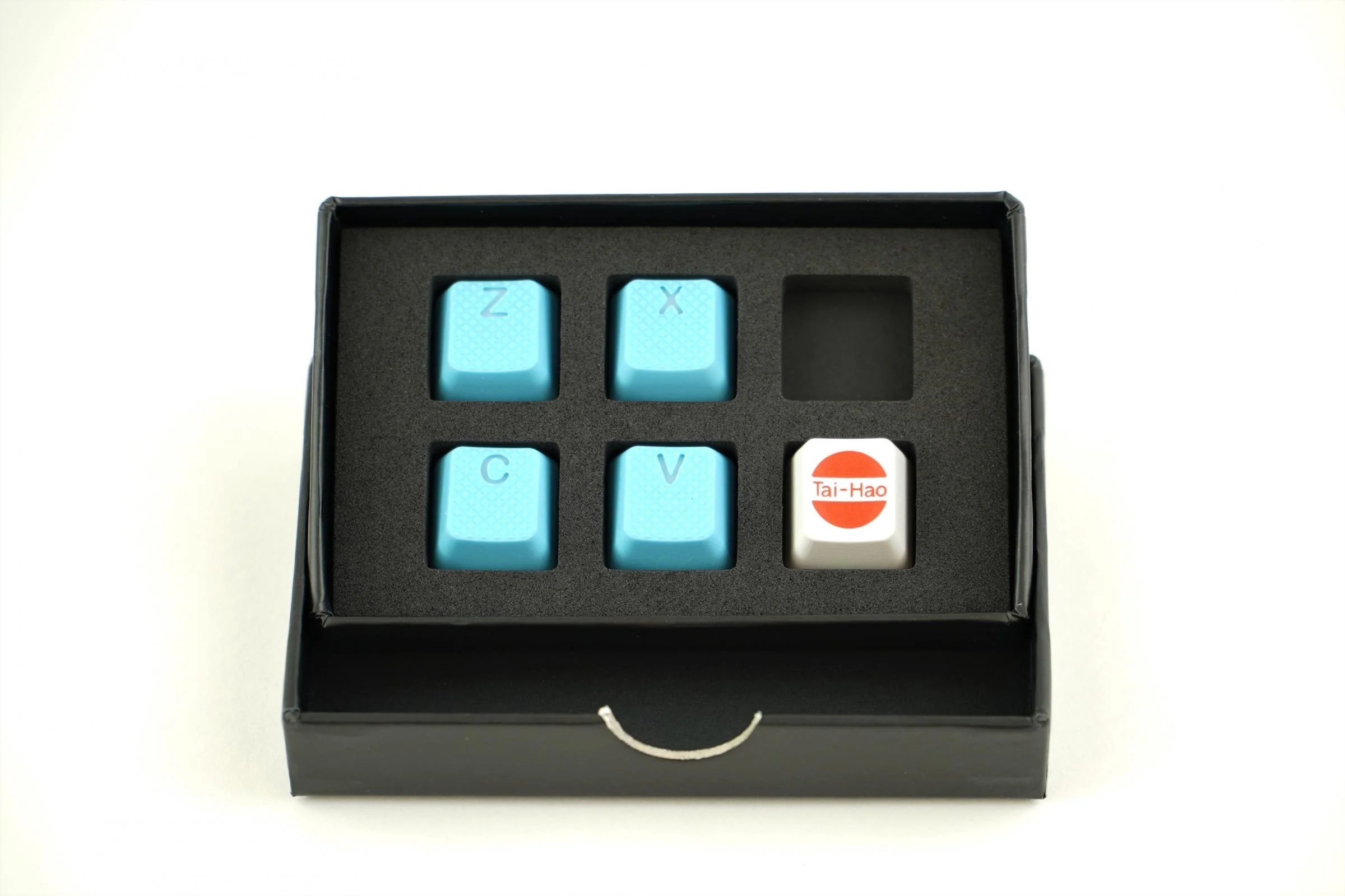 Tai-Hao Neon Blue Row 1 Backlit 4 Key OEM Profile TPR Rubber Keycap Set - Image 2