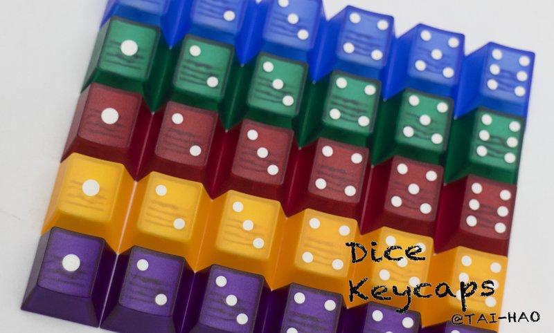 Tai-Hao Green Dice Translucent 6 Key OEM Profile ABS Keycap Set - Image 3