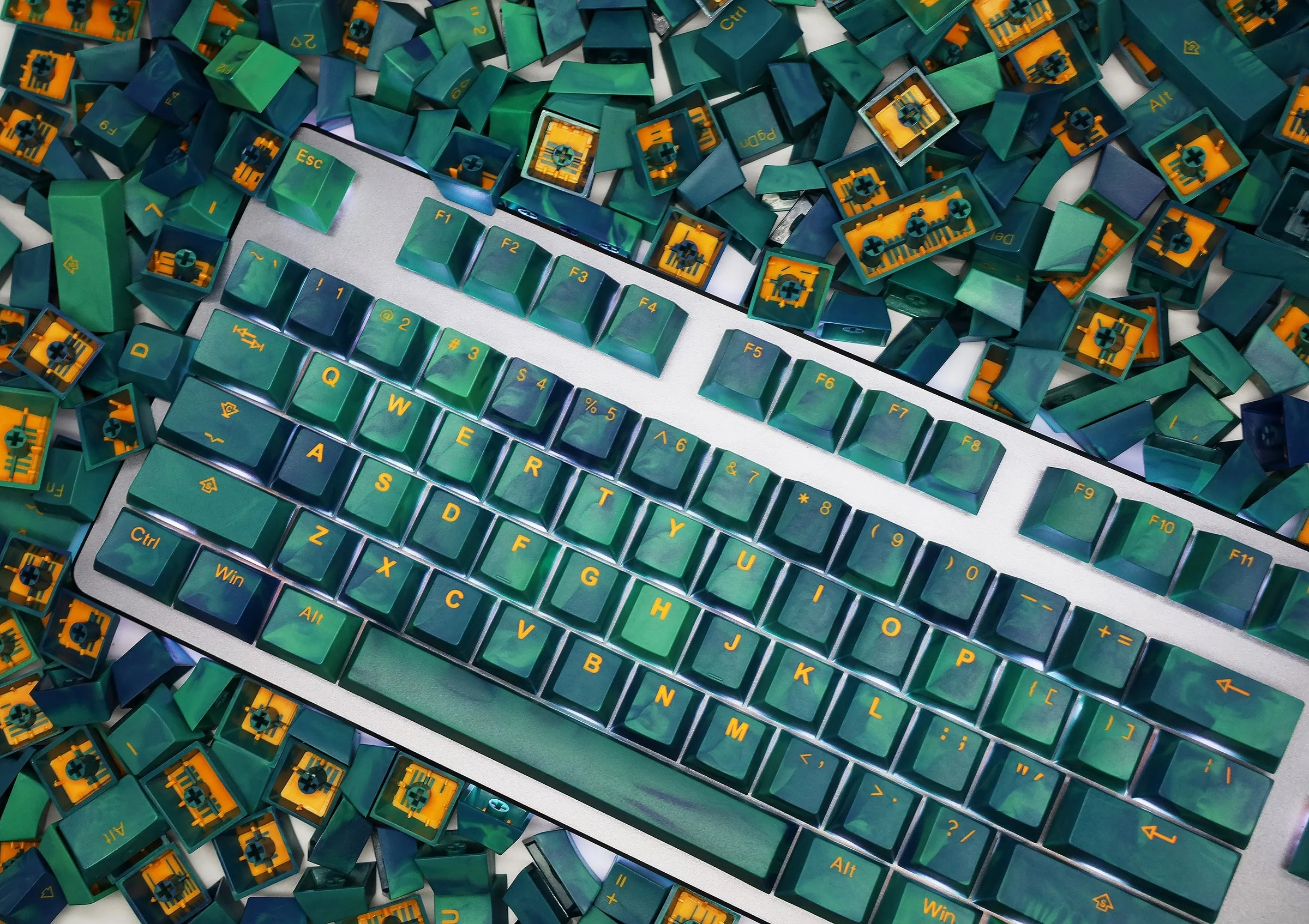 Tai-Hao Avatar Generation II Green 149 Key Cubic Profile Double Shot ABS Keycap Set - Image 3