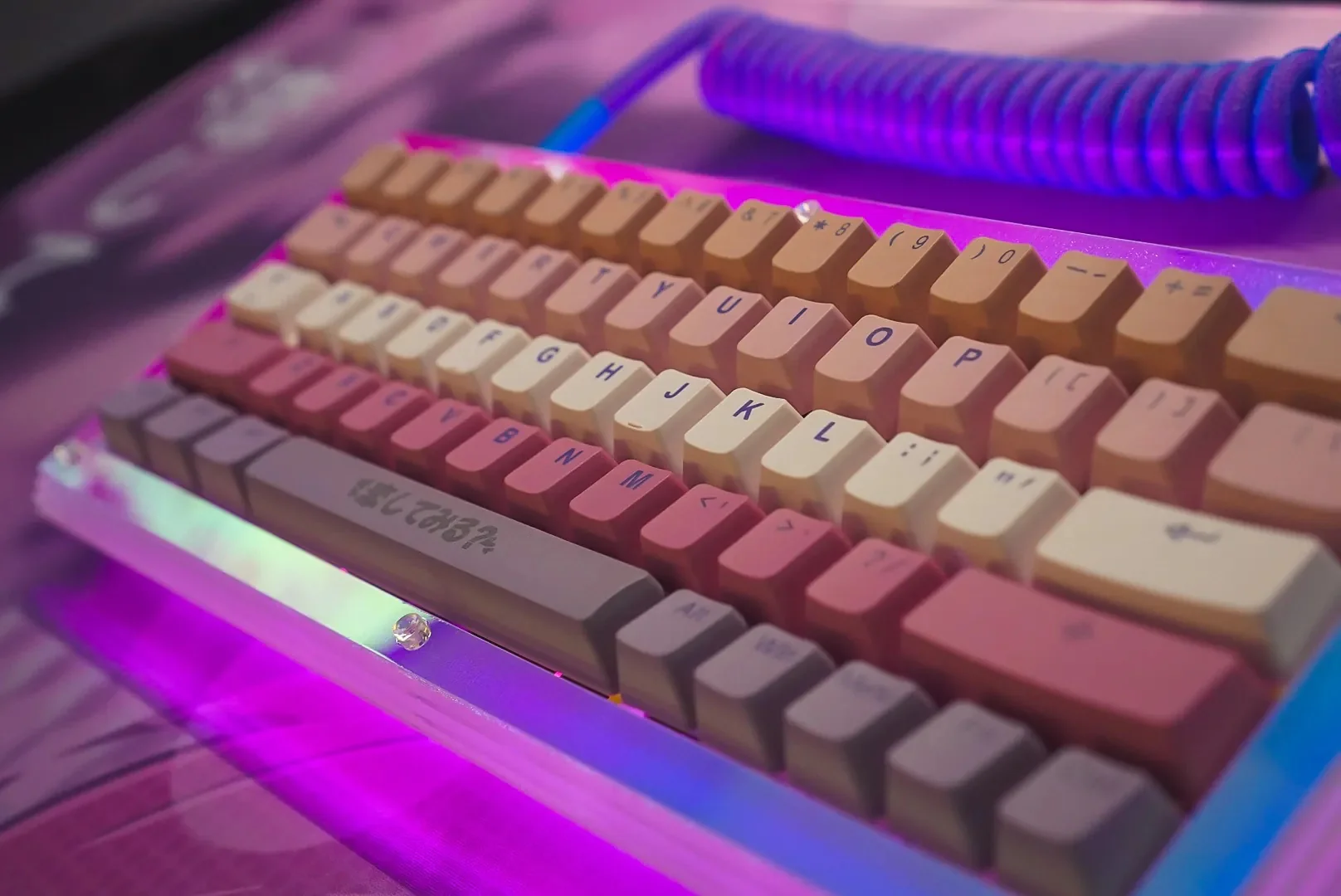 Tai-Hao Love in Paris 150 Key OEM Profile Double Shot PBT Backlit Keycap Set with Matching Desk Mat - Image 5