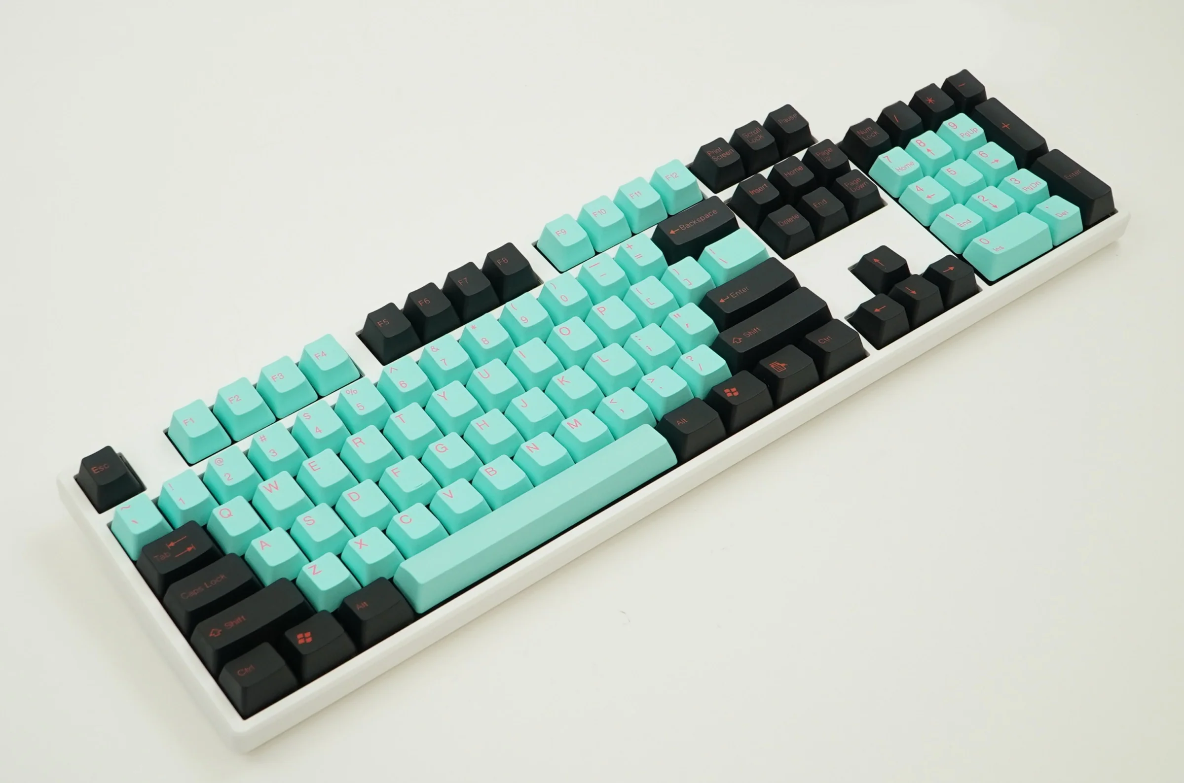 Tai-Hao Teal / Black 116 Key OEM Profile Double Shot PBT Keycap Set - Image 5