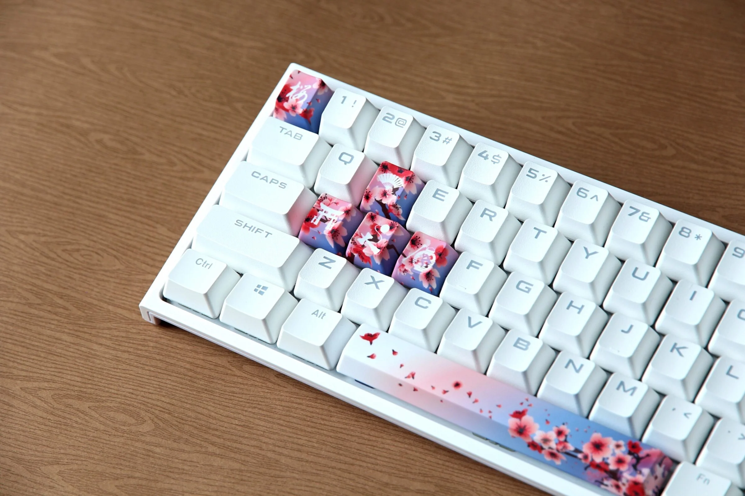 Traitors Sakura Shiro 6 Key OEM Profile Dye Sub Keycap Set - Image 5