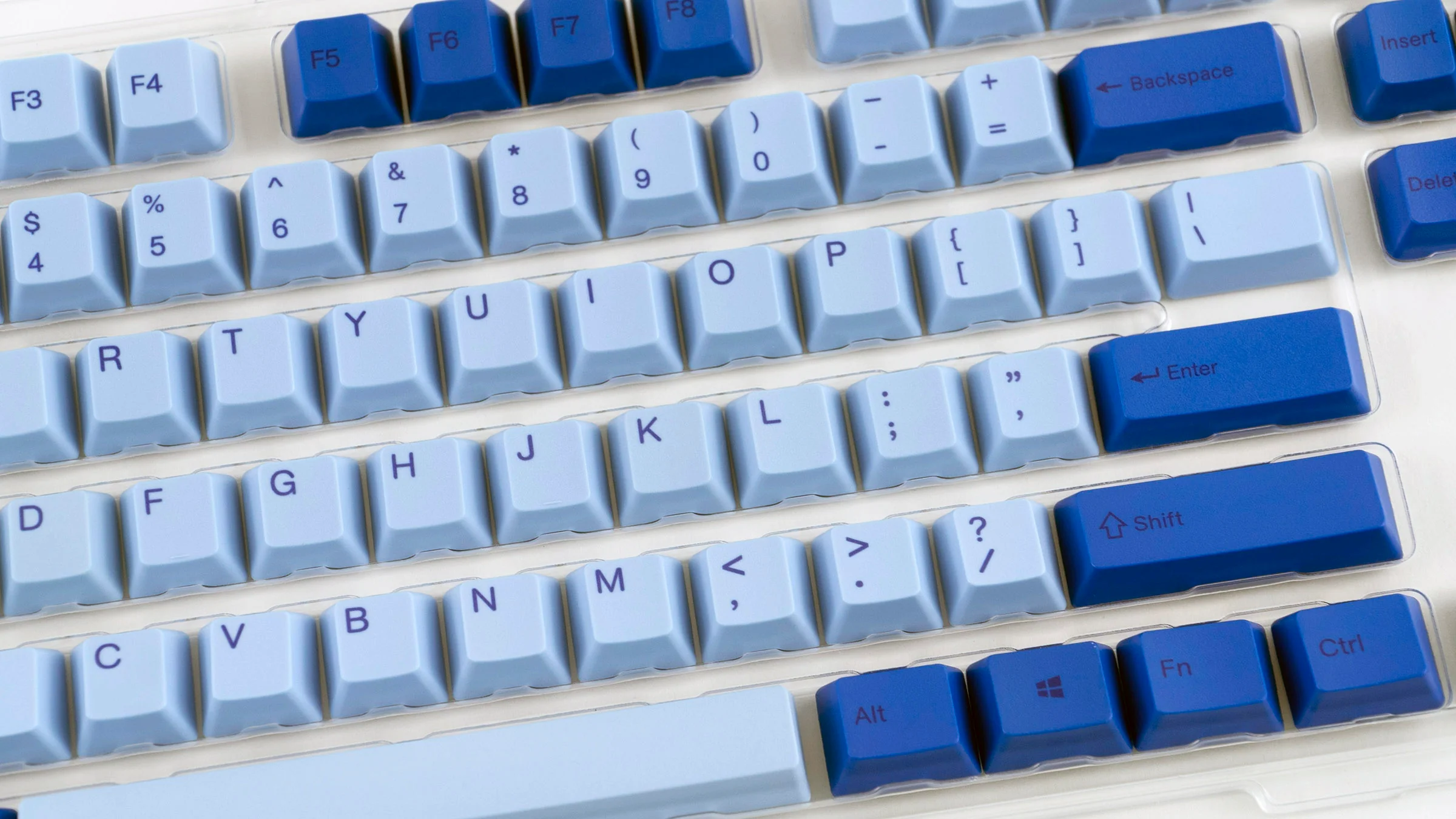 Varmilo Blue / Light Blue 108 Key Varmilo Profile Dye Sub PBT Keycap Set - Image 4