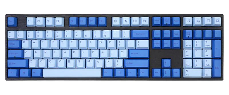 Varmilo Blue / Light Blue 108 Key Varmilo Profile Dye Sub PBT Keycap Set - Image 6