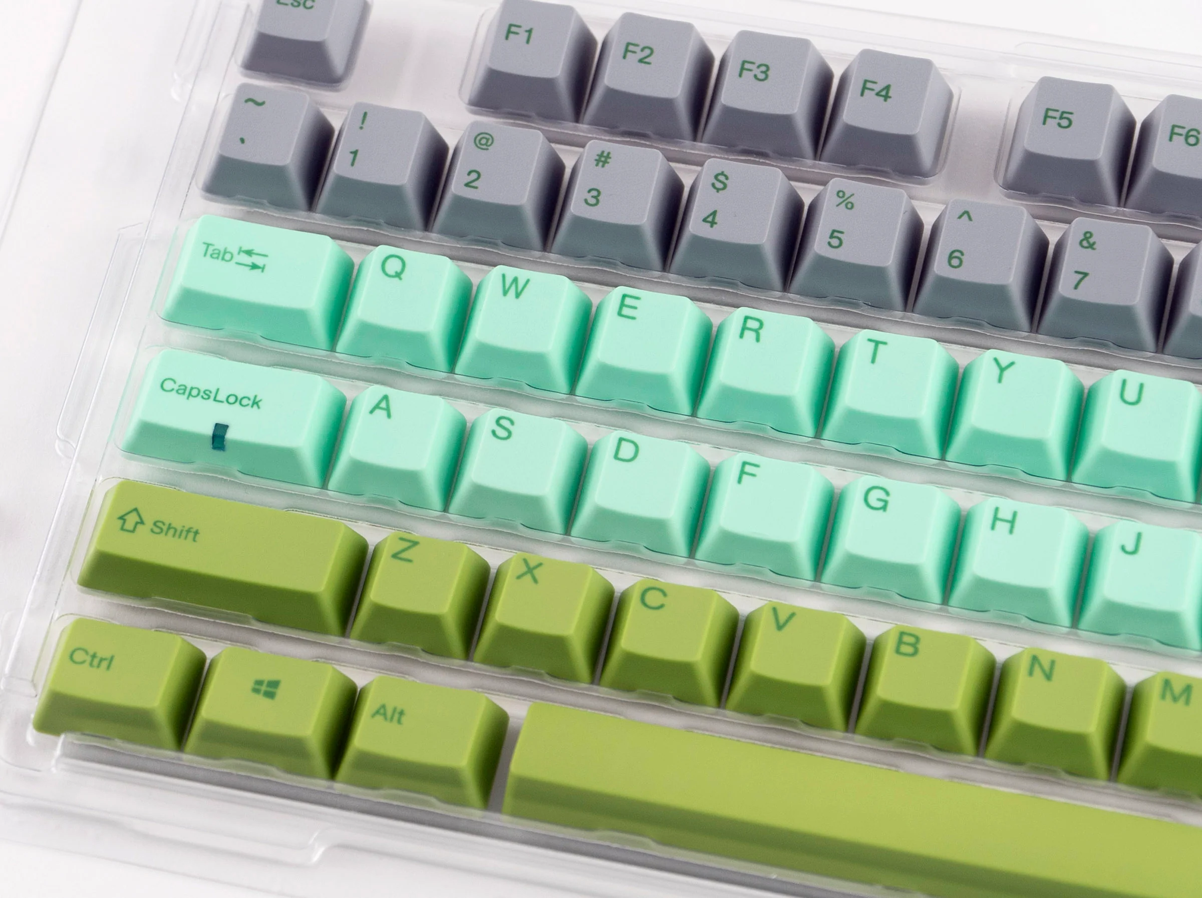 Varmilo Grey / Green / Blue 108 Key Varmilo Profile Dye Sub PBT Keycap Set - Image 3