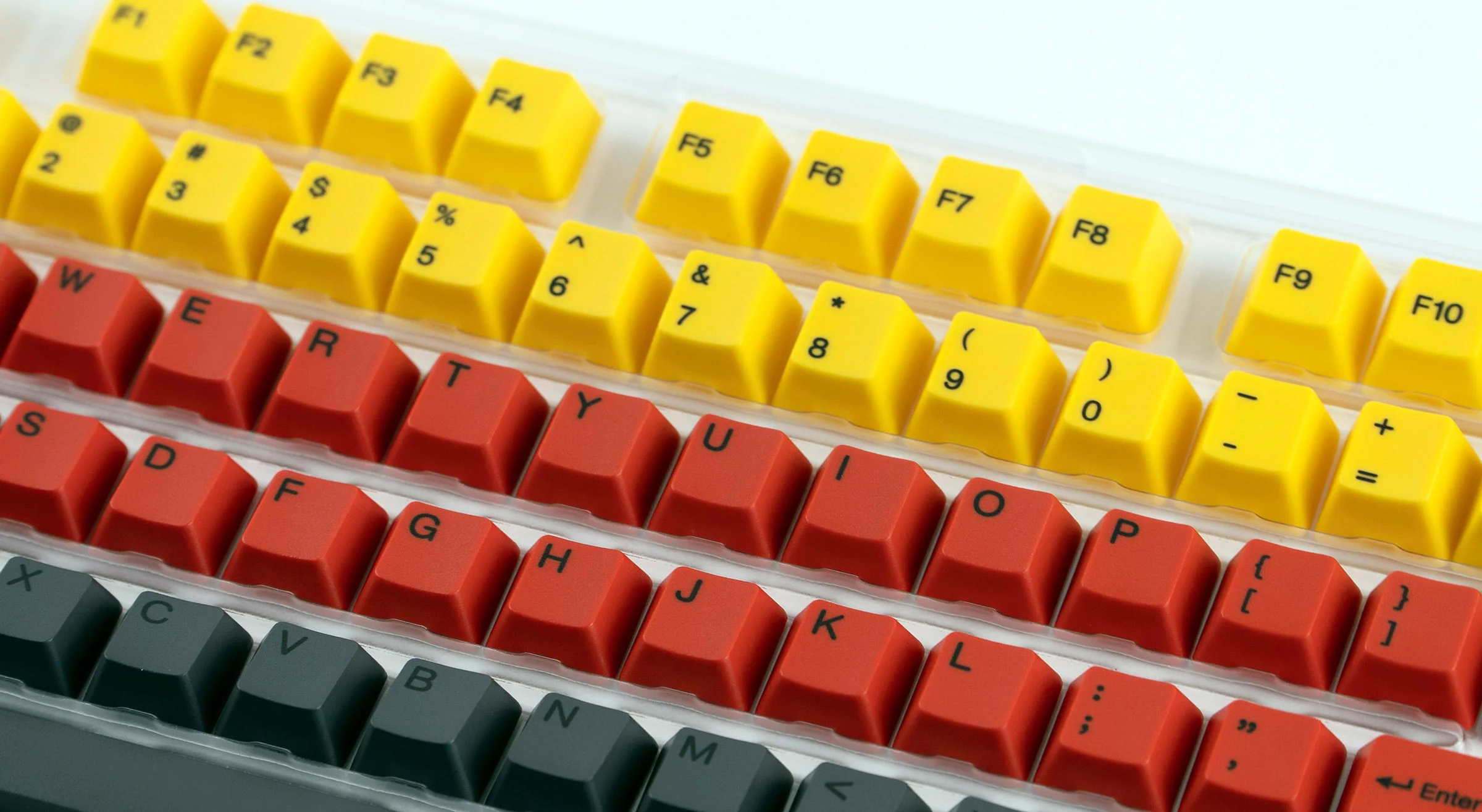 Varmilo Lava Yellow / Red / Black 108 Key Varmilo Profile Dye Sub PBT Keycap Set - Image 3