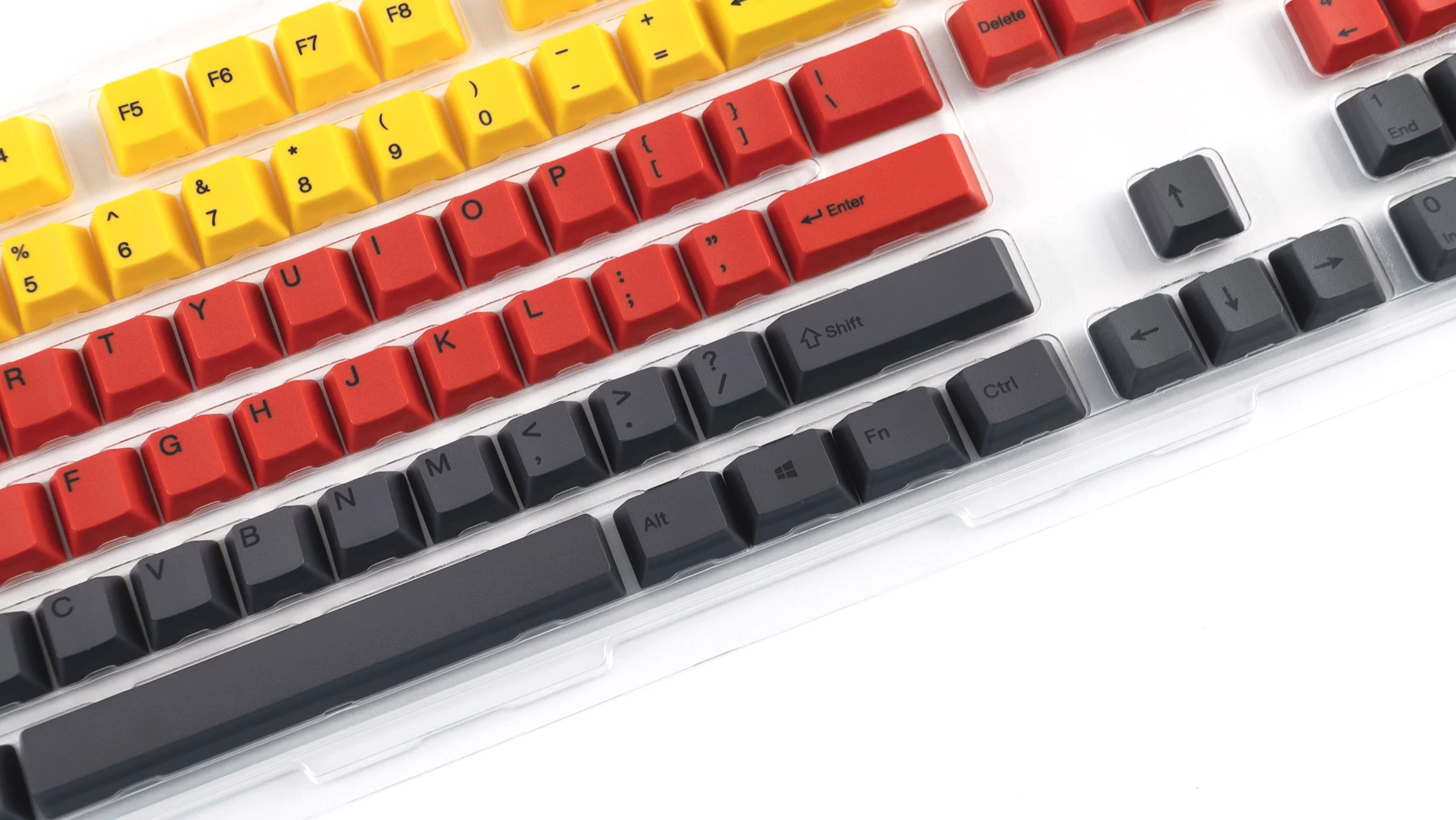 Varmilo Lava Yellow / Red / Black 108 Key Varmilo Profile Dye Sub PBT Keycap Set - Image 6