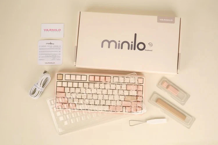 Varmilo Minilo VXH81 Mendozae 75% Hotswap White LED Keyboard - Image 11
