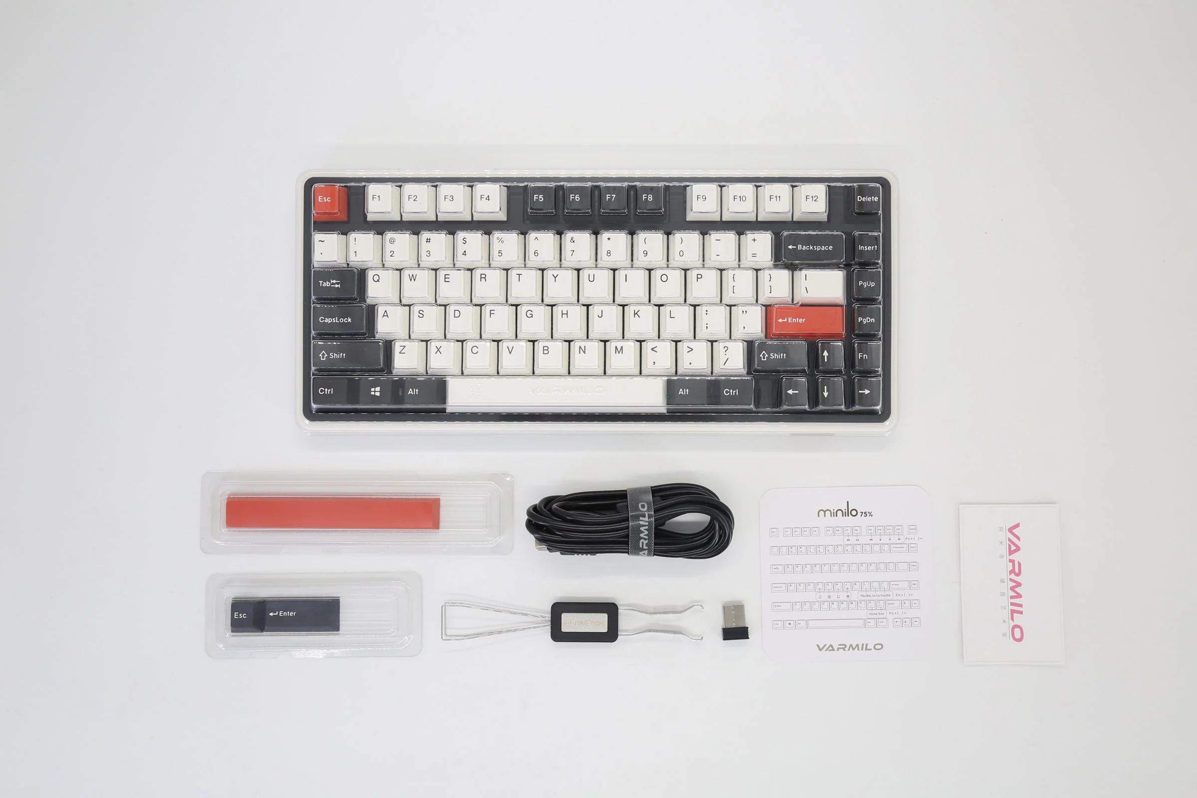 Varmilo Minilo VXH81 Retro 75% Hotswap White LED Mechanical Keyboard - Image 9