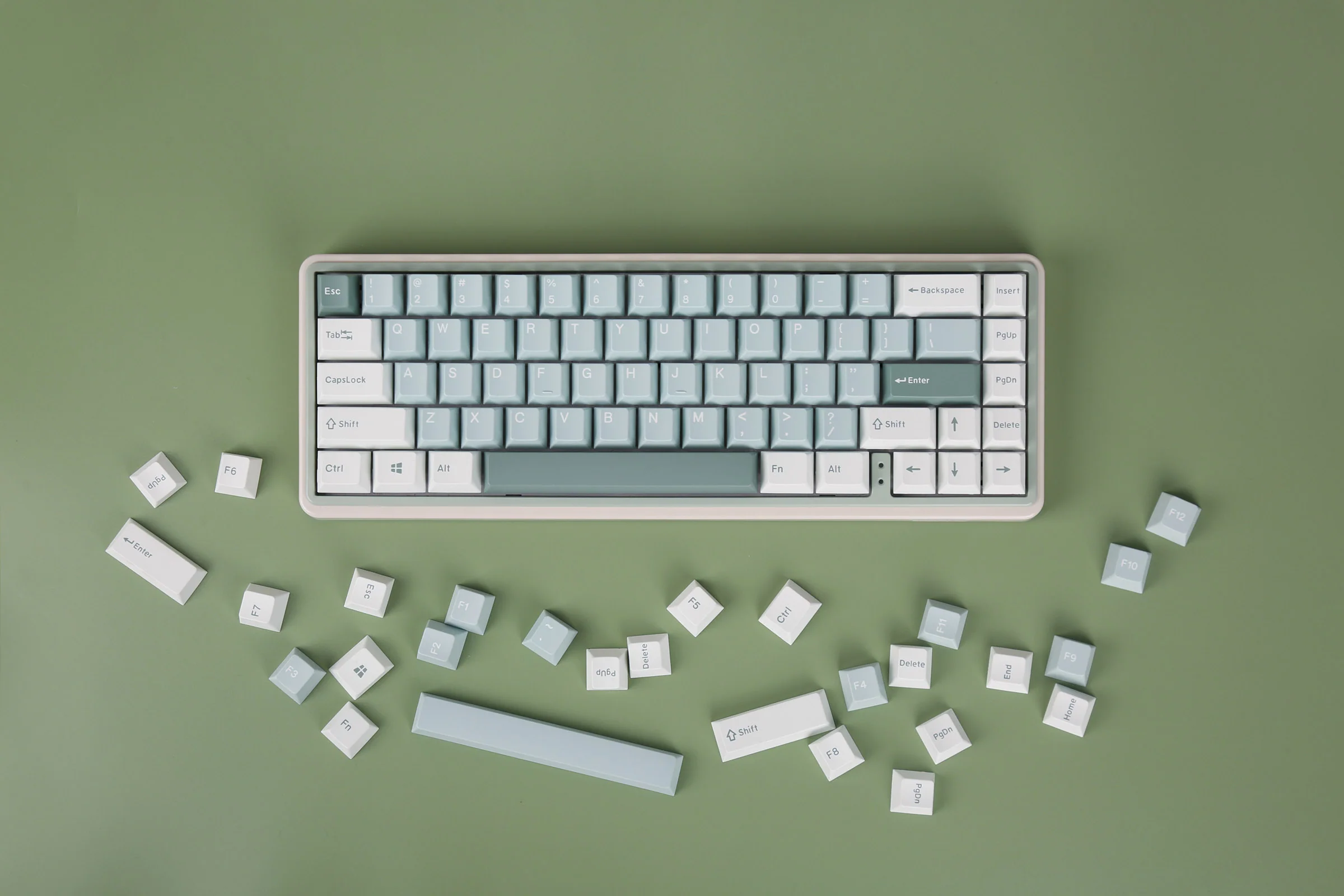 Varmilo Moss 98 Key Dye Sub ABS Keycap Set - Image 4