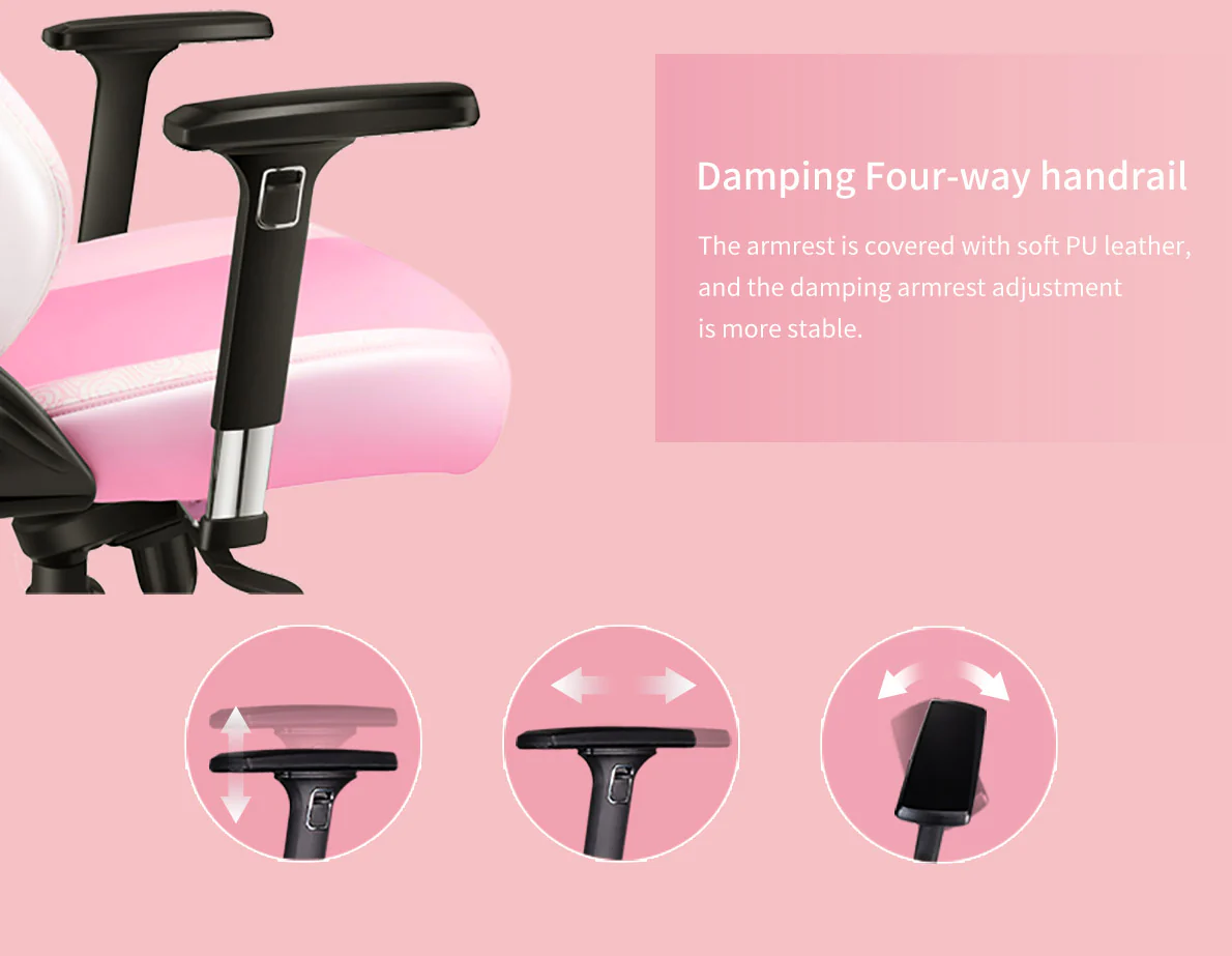 Varmilo Sakura Racing Chair Gaming Style Adjustable - Image 4